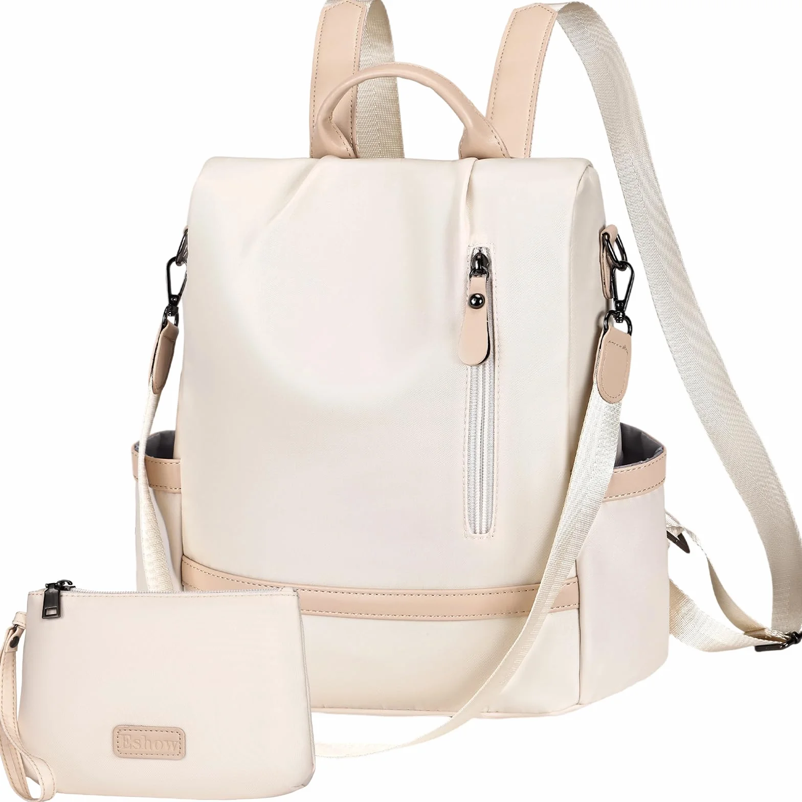Eshow sac à dos anti-vol en nylon pour femmes multifonctionnel