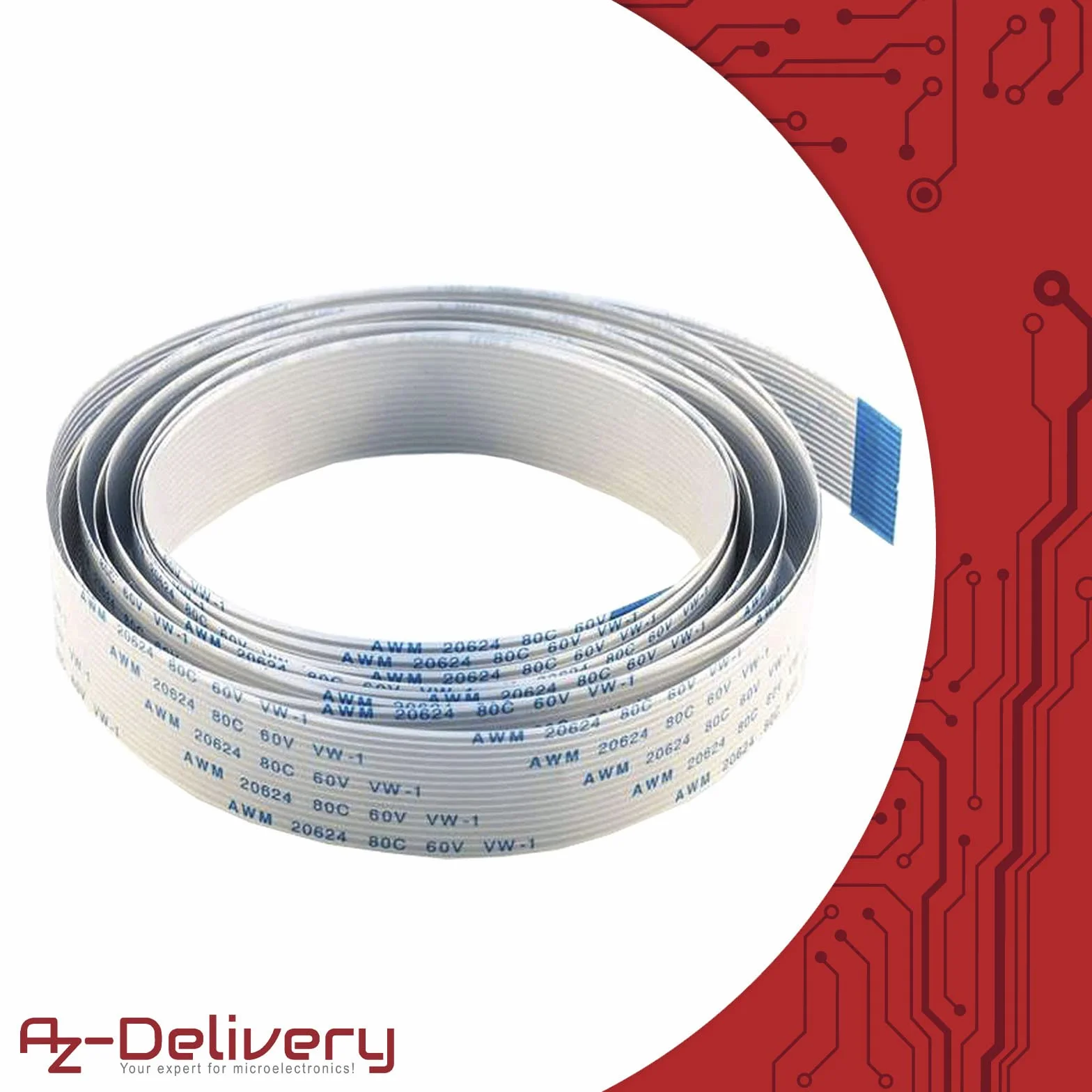 AZDelivery 3 x Wymienny kabel elastyczny 200 cm do kamery/wyświetlacza Raspberry Pi 200 cm