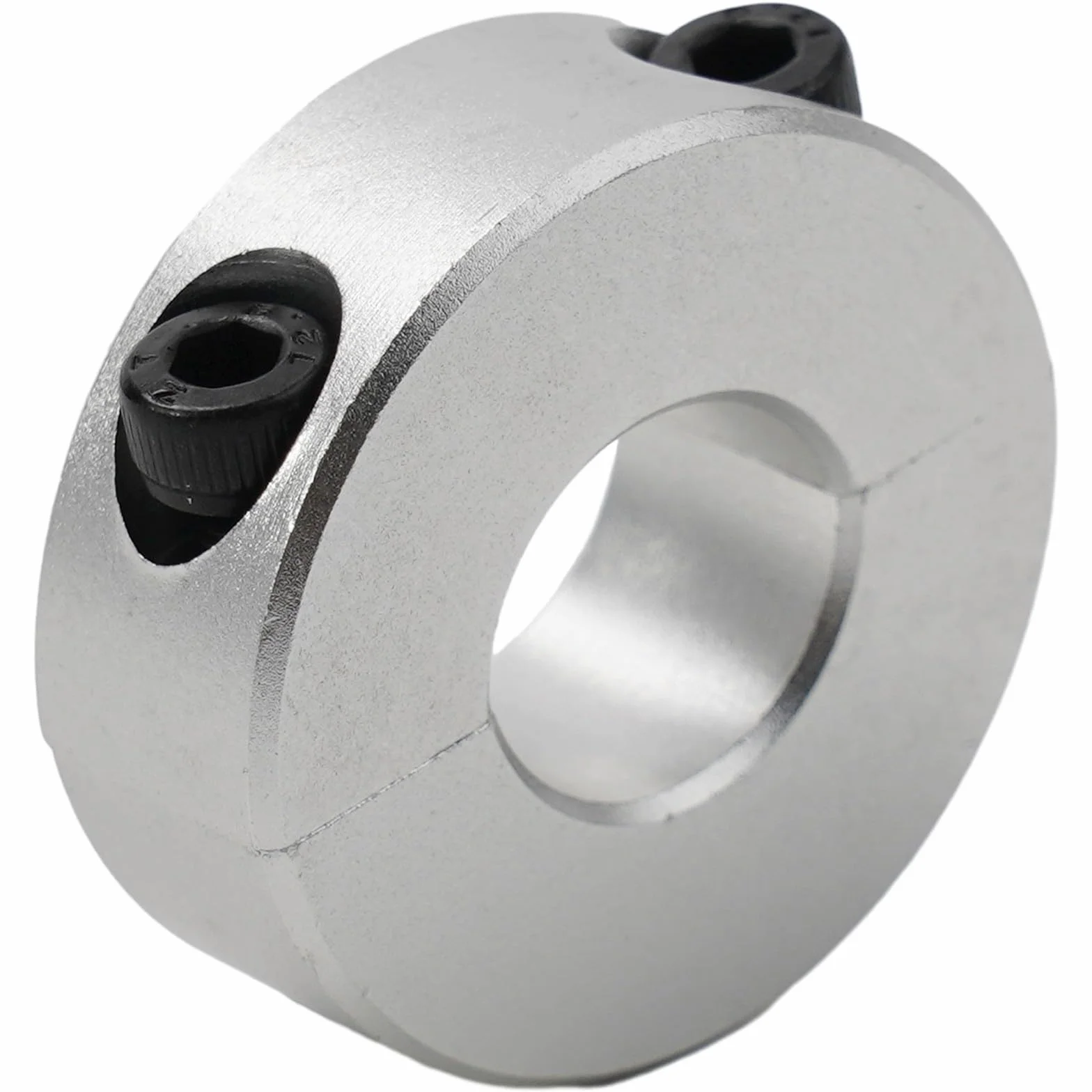 Typ zacisku kołnierza wału, pojedynczy podział, średnica wewnętrzna od 13 mm do 30 mm, wykończenie z czarnego tlenku (15 mm)
