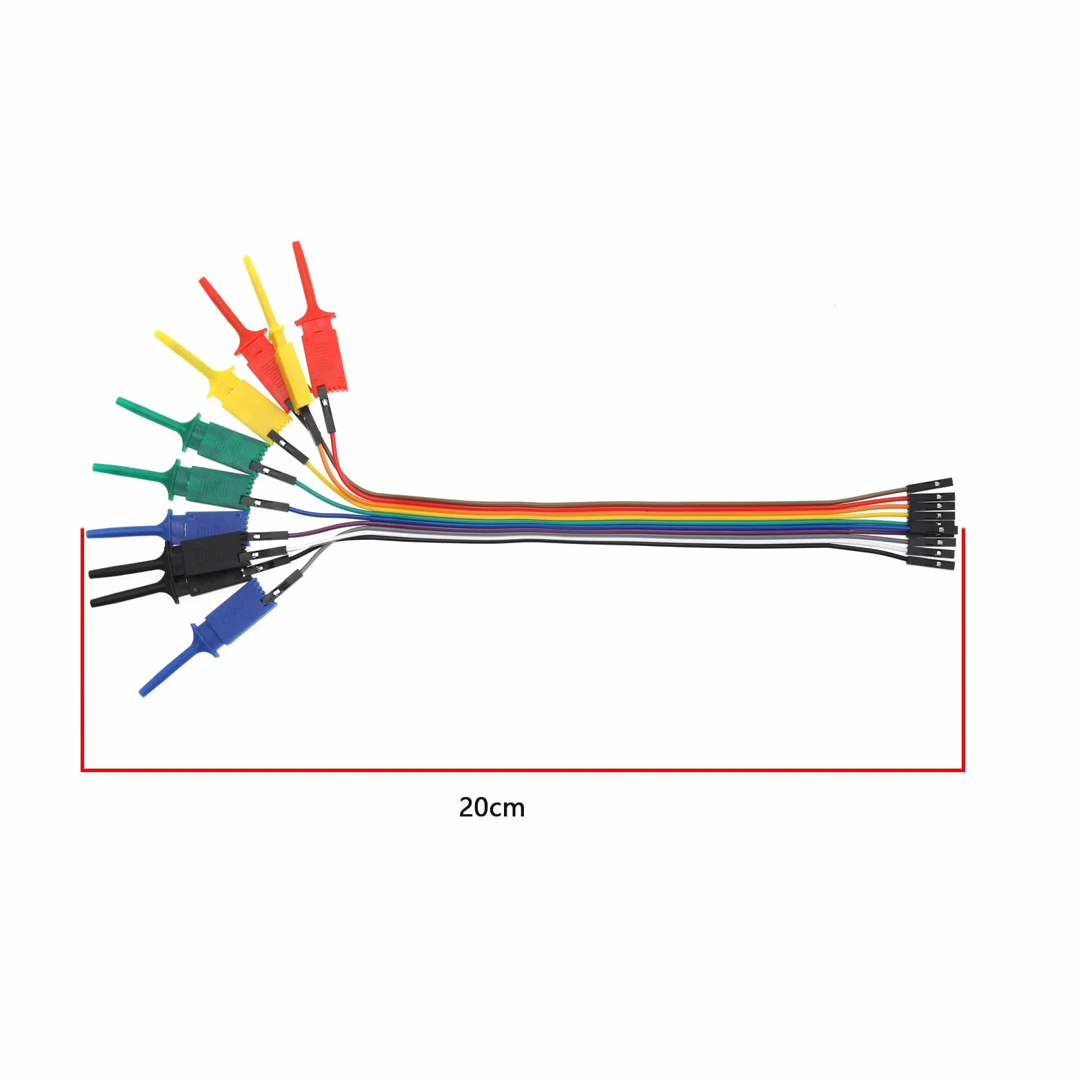 Create idea 10 szt. Analizator logiczny hak testowy zacisk chwytak przewody rozruchowe i styki interfejsu SOIC IC hak testowy zacisk zworka do precyzyjnego testowania obwodów / testowania zasilania