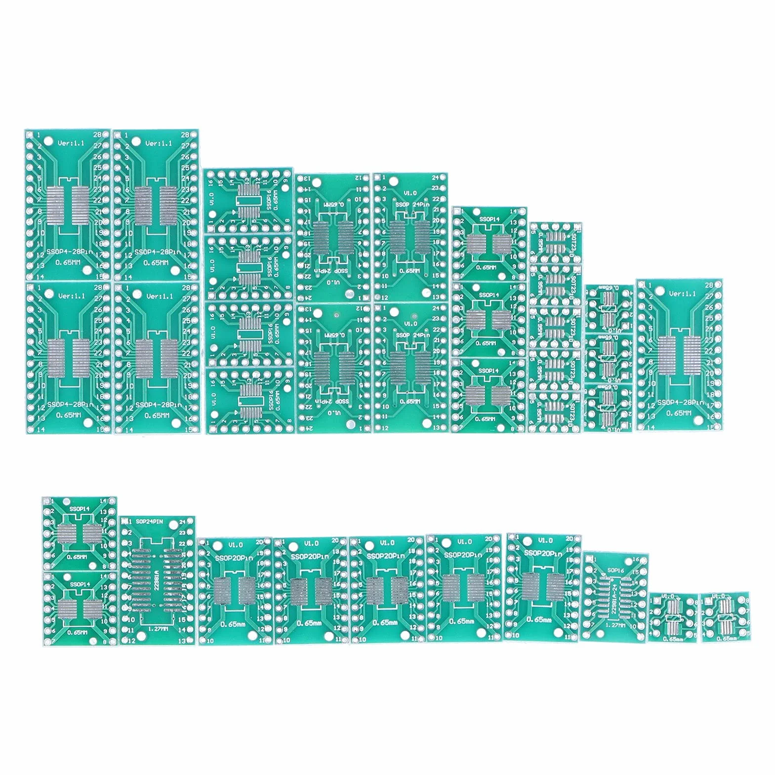 35 Sztuk PCB Prototypowa Płytka Adapter Konwerter SMT na DIP DIY Elektroniczne Komponenty Sterujące Przemysłowe