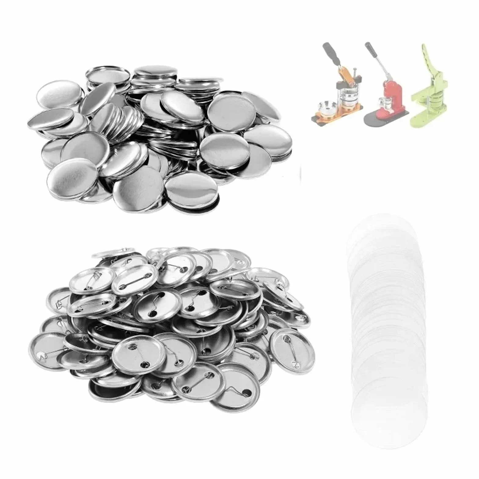 200 szt. przypinek do DIY, części produkcji metalowych, 25/32/37/44 mm, materiały maszyny Różnego przeznaczenia