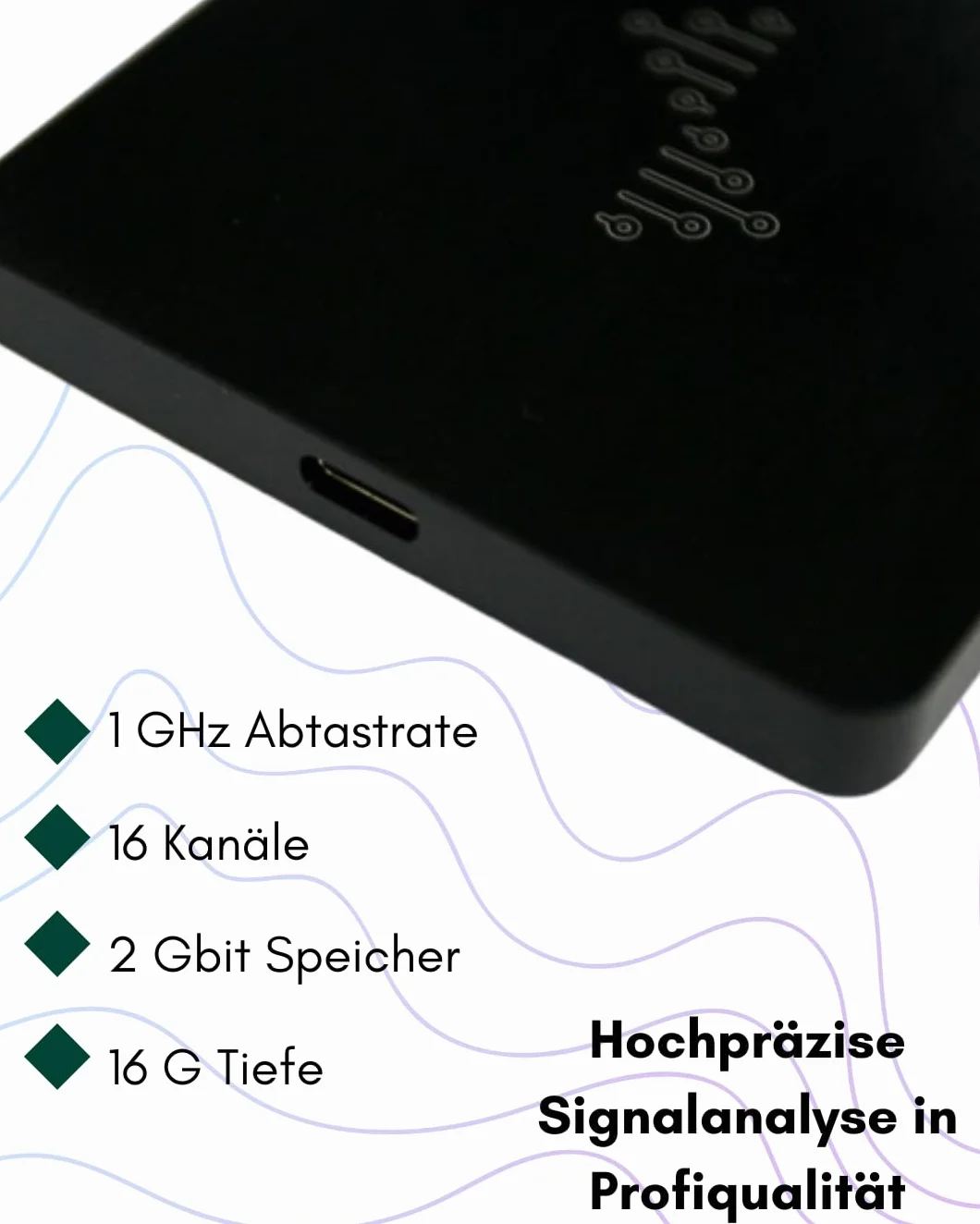 DreamSourceLab DSLogic U3Pro16 – 16-kanałowy analizator logiczny USB 3.0, częstotliwość próbkowania do 1 GHz, pamięć 2 Gbit, głębokość strumienia 16 G, regulowany próg, aluminiowa obudowa