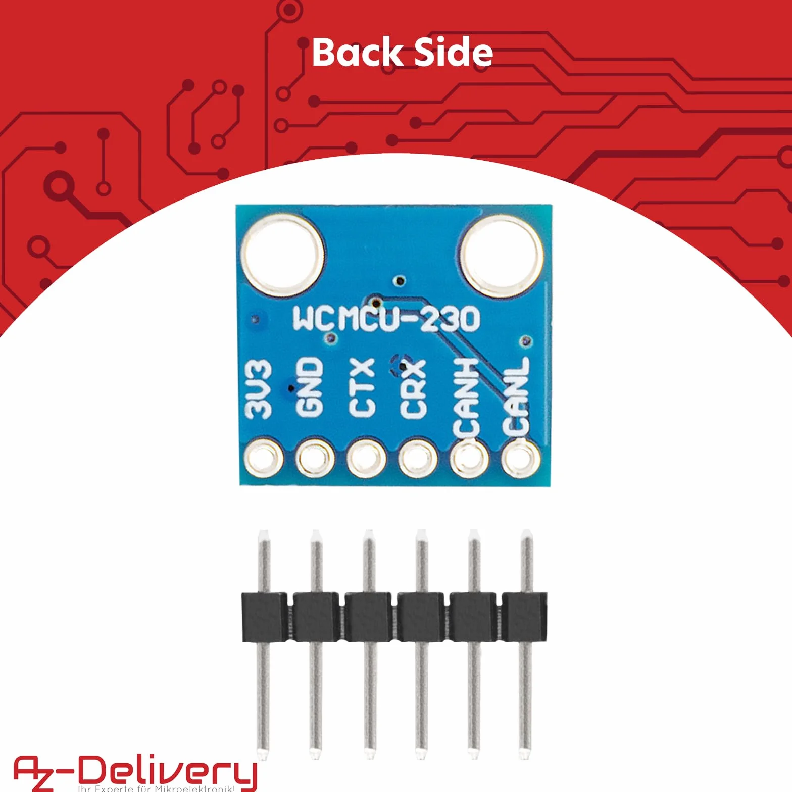 AZDelivery CAN-Bus Breakout Board – szybka warstwa fizyczna, VP230, kompatybilna ze standardem ISO 11898-2