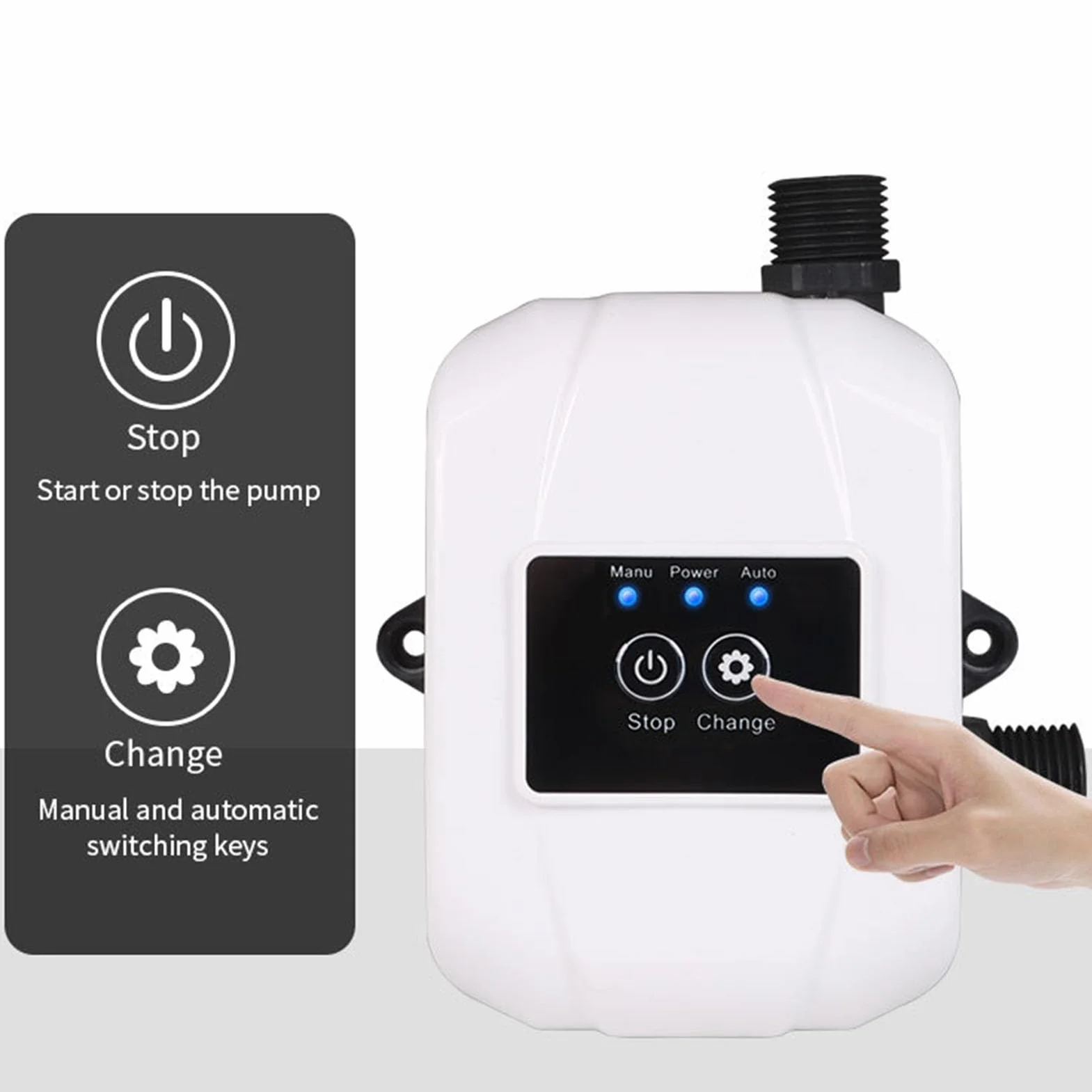 Pompa Wspomagająca Ciśnienie Wody, Pompa Wspomagająca o Mocy 150 W, 24 V DC z Magnesem Trwałym, Pompa Recyrkulacyjna Wody o Wydajności 32 L/min, 25 M i Niskim (Wtyczka UE