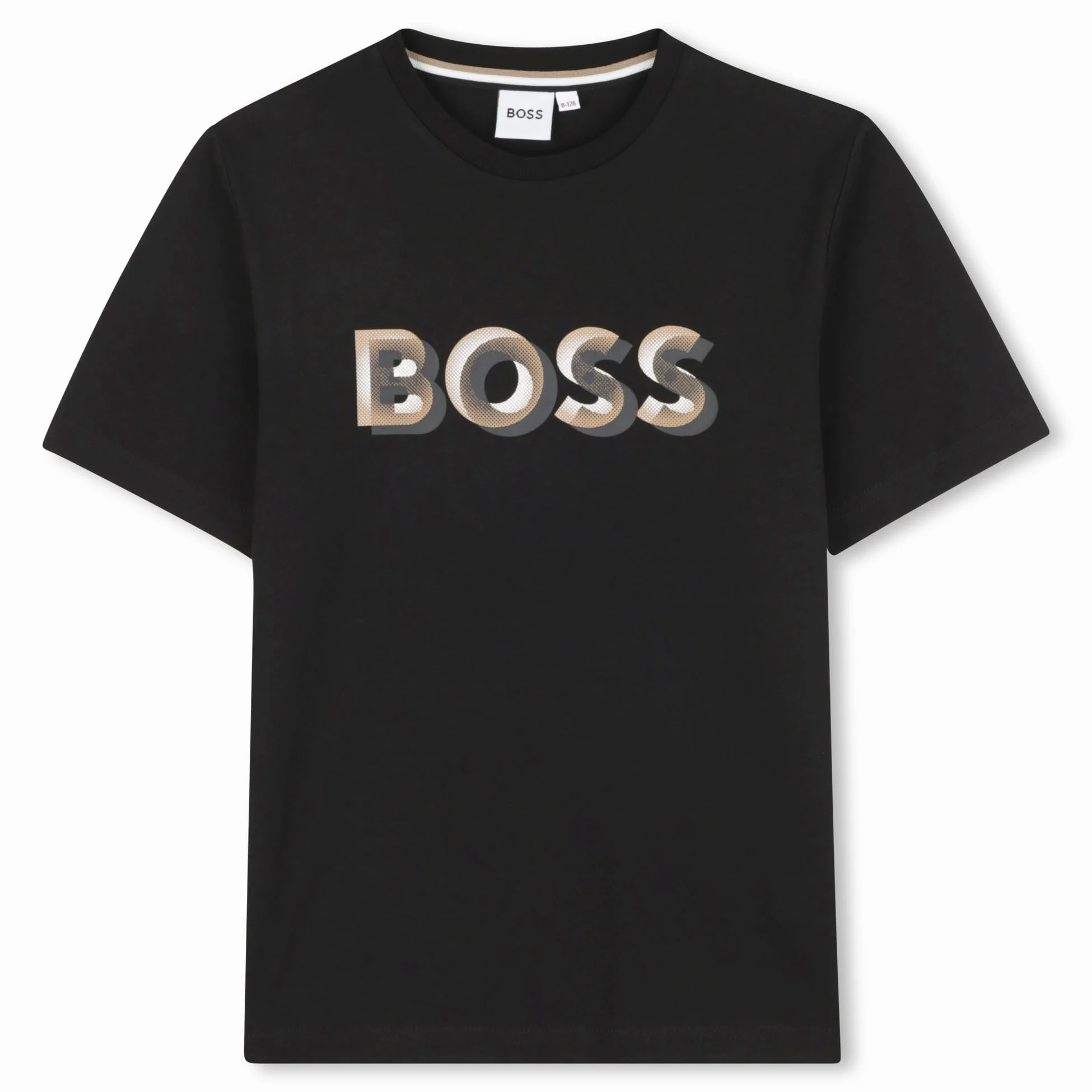 BOSS T-shirt chłopięcy, J52360, Czarny, 6 Lat