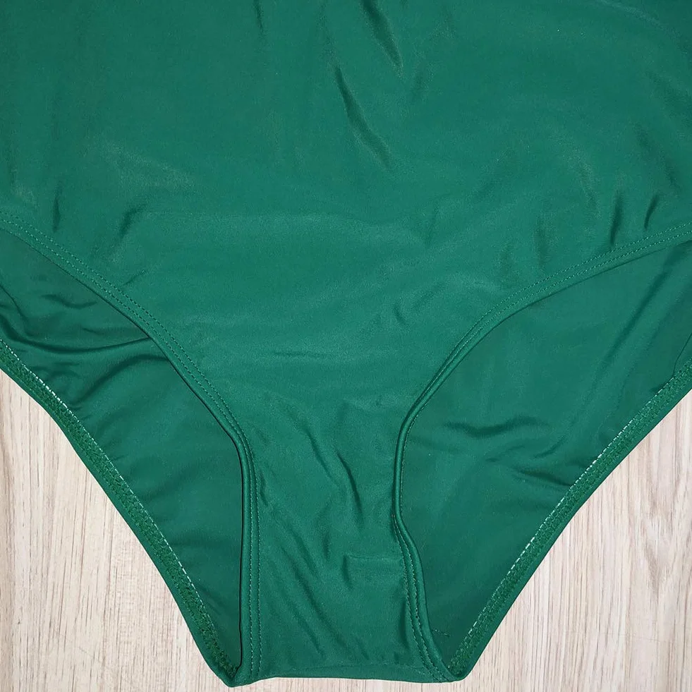 Strój kąpielowy ciążowy jednoczęściowy tankini ciążowy falbanka kwiatowy wysoki stan strój kąpielowy stroje kąpielowe, ZIELONY, XL