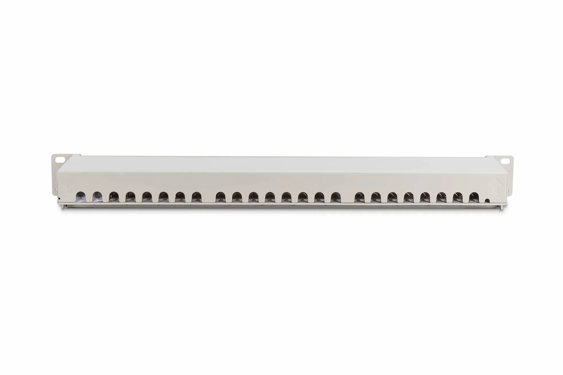 DIGITUS Patchpanel - 19 cali - Cat-6-24 porty RJ45 - ekranowany - pole patchowe LSA - montaż w szafie 1HE - szary