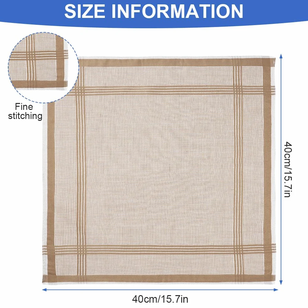 URAQT Zestaw męskich chusteczek, 12-pak miękkich męskich chusteczek – 40 cm x 40 cm, poszetka z mieszanki bawełny, dla pana młodego, na studniówkę, imprezę, uroczystości, wesela i do codziennego