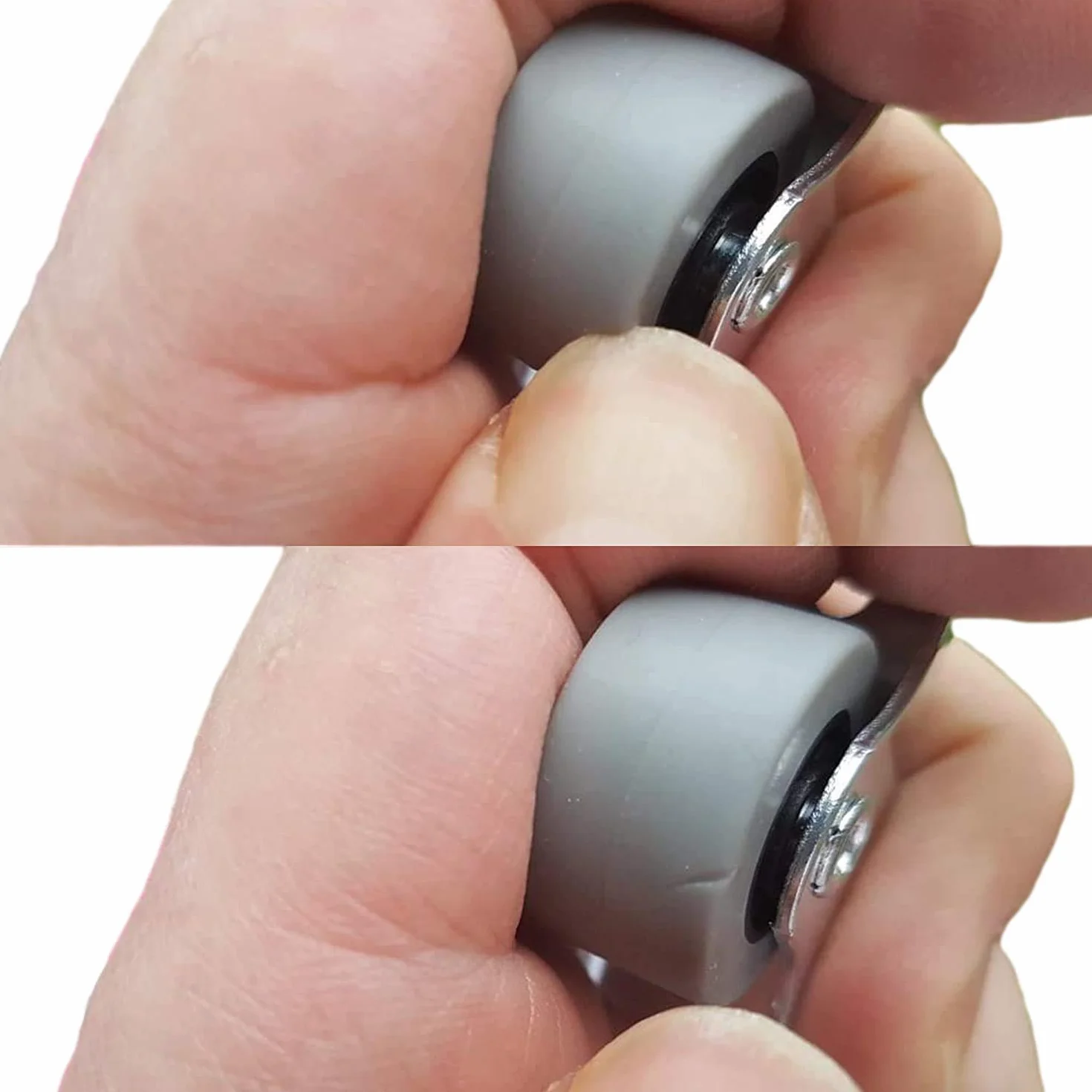 (4 sztuki) 25 mm miękka guma i plastikowe kółko z metalową płytką ze śrubami urządzenie meblowe w jedną stronę (4)