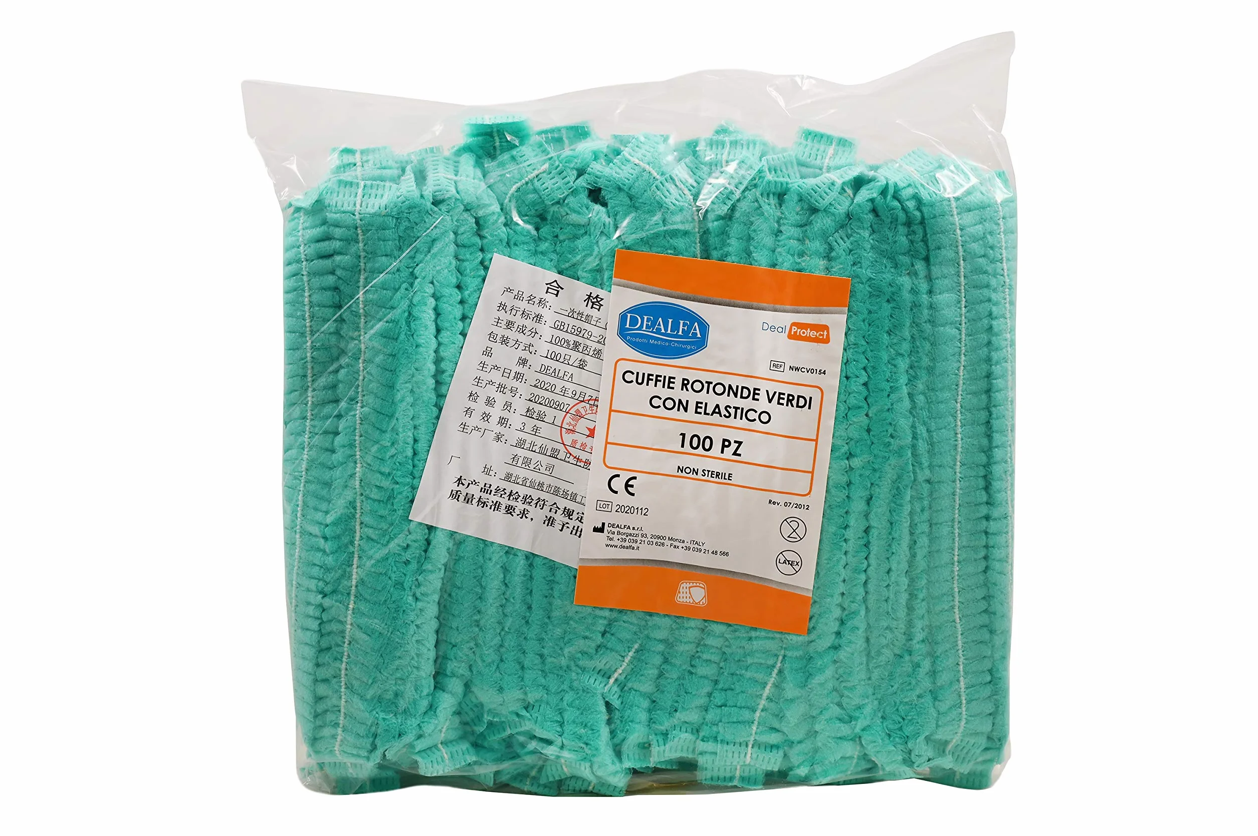 TNT, 100 sztuk, oddychające, miękkie, hipoalergiczne, jednorazowe, zielone, 100 szt, biały