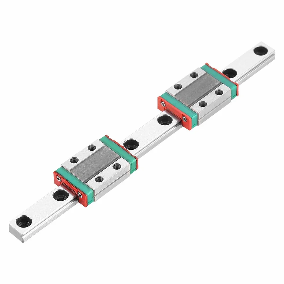 Miniaturowa szyna liniowa prowadnica, MGN9B 150 mm Mini Linear Rail Guide, prowadnica liniowa o szerokości 9 mm, z 2 blokami przesuwnymi MGN9B, odporna na rdzę i wysoka precyzja