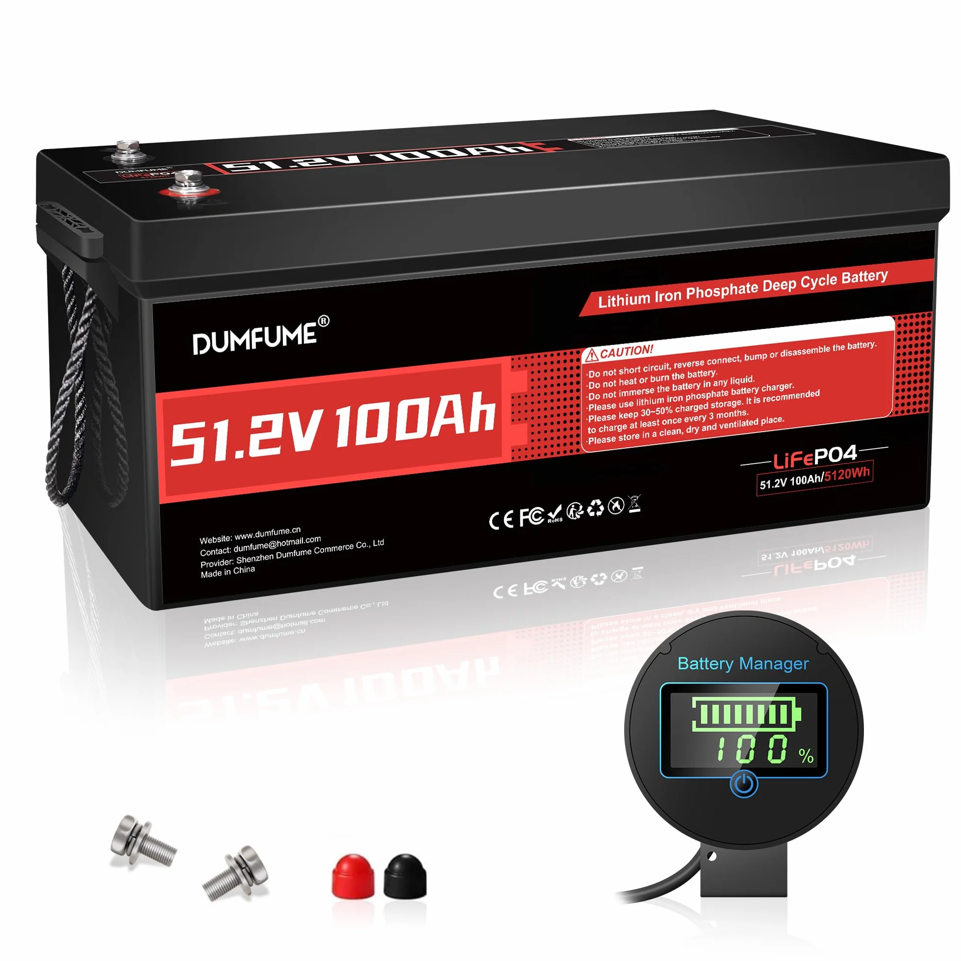 48V 100Ah Bateria Litowa Lifepo4 do Golfowego, Ochrona BMS 200A przed Niską Temperaturą, Bateria 48 Volt wspiera do 5 kW, Perfekcyjna do Wózka Golfowego, Kamperów i Zastosowań Off-Grid