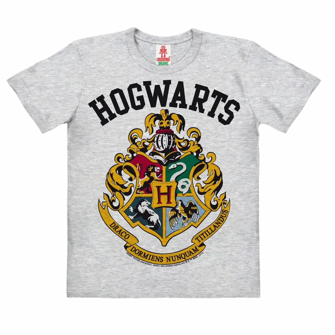 Logoshirt® Harry Potter I Hogwarts I Logo I Koszulka organiczna I Z nadrukiem I Dziecięca I Dziewczęca i chłopięca I Licencjonowany oryginalny design