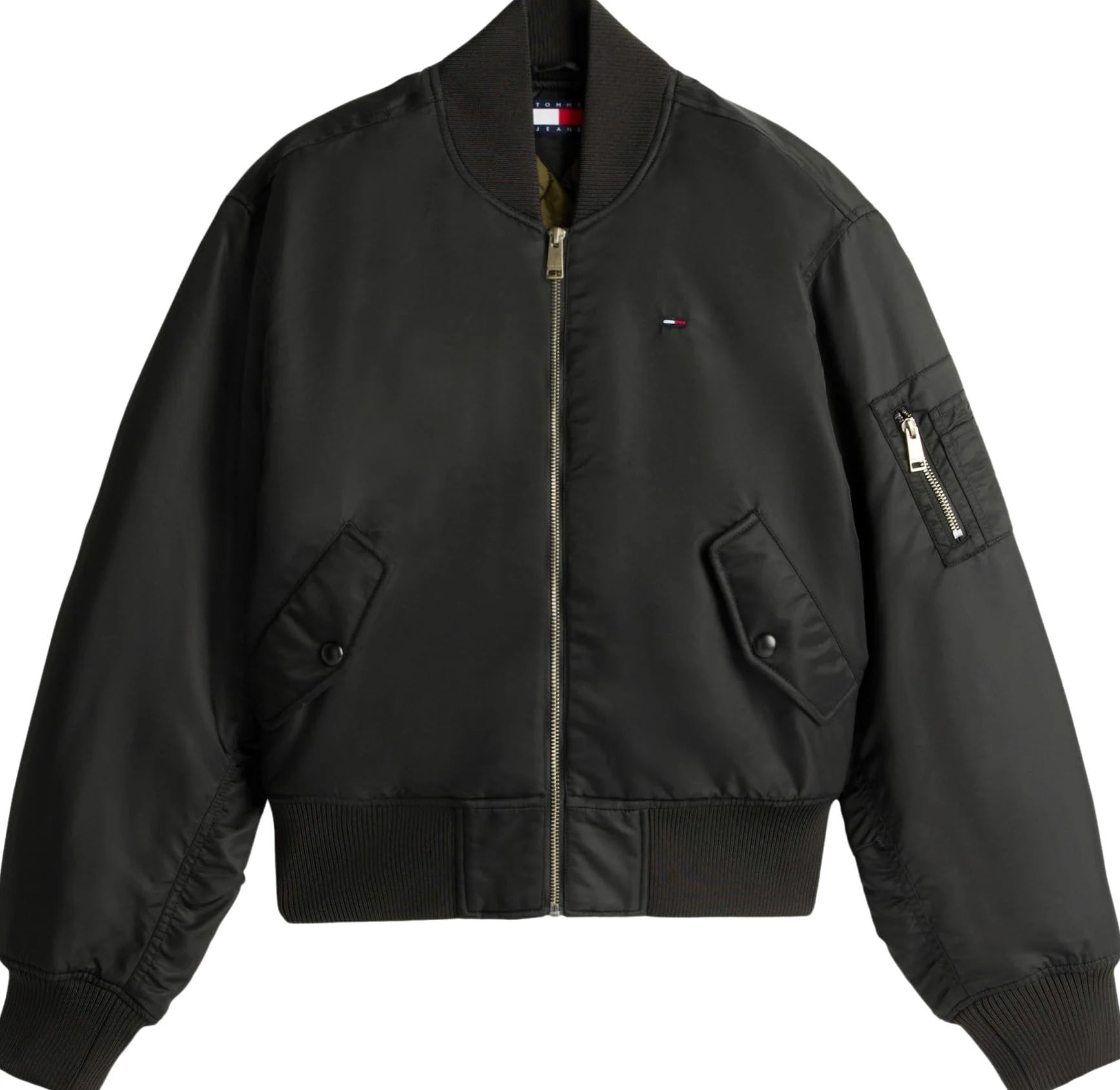 Tommy Jeans Damska kurtka bomberka TJW ESSENTIAL BOMBER DW0DW22046, czarna (czarny), S, czarny (czarny), S