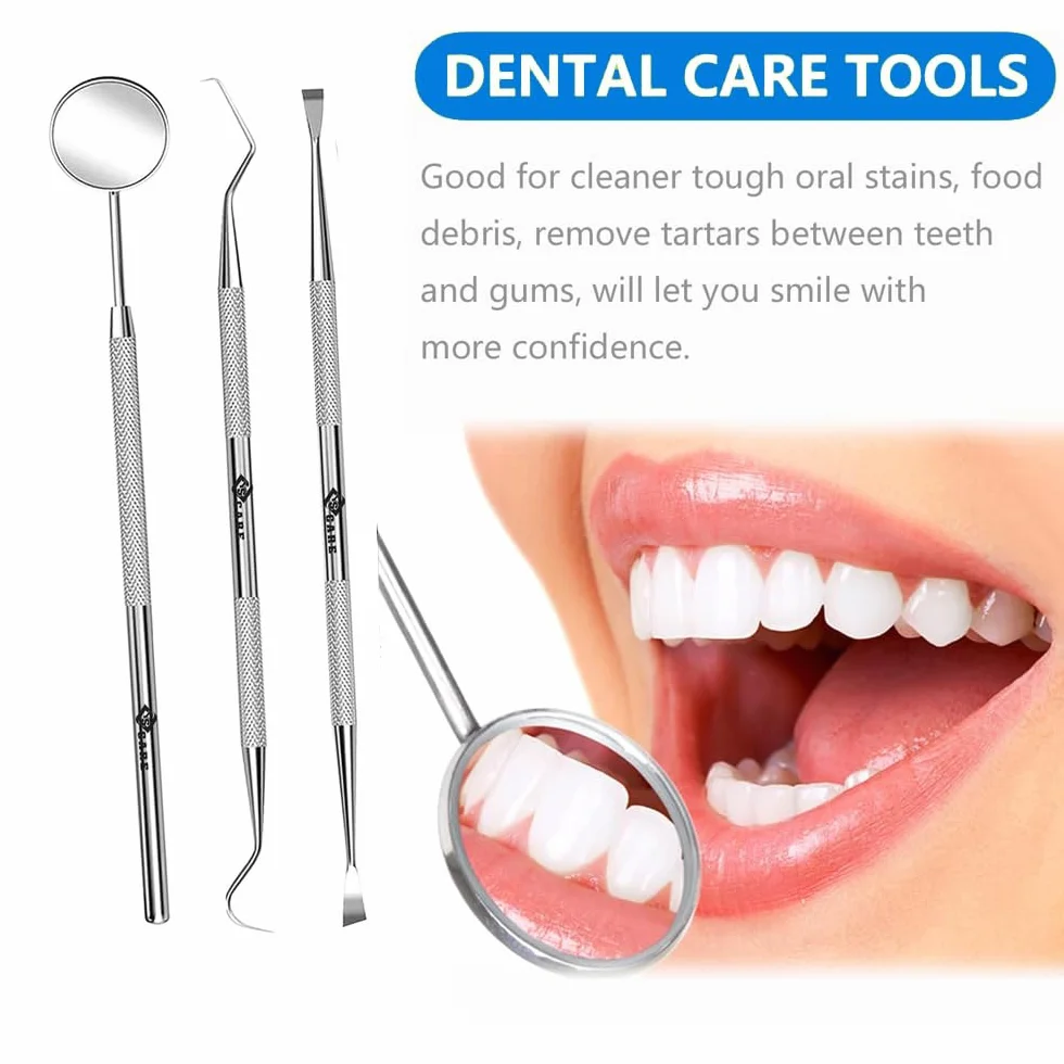 Zestawy dentystyczne Skaner Higieny Hak Wybierz Skaler z zestawem Lustro Stomatologiczne ze stali nierdzewnej Kontrola zębów Usta ze stali nierdzewnej Lustro Dentysta