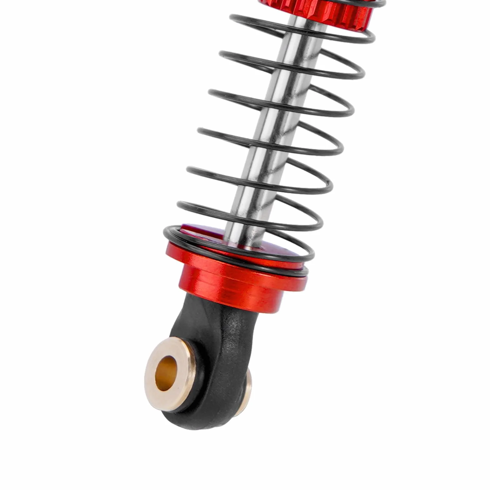 INJORA 59MM Amortyzatory Long Threaded Amortyzator Oleju dla TRX4M K10 High Trail Upgrade 1/18 RC Crawler, Czerwony
