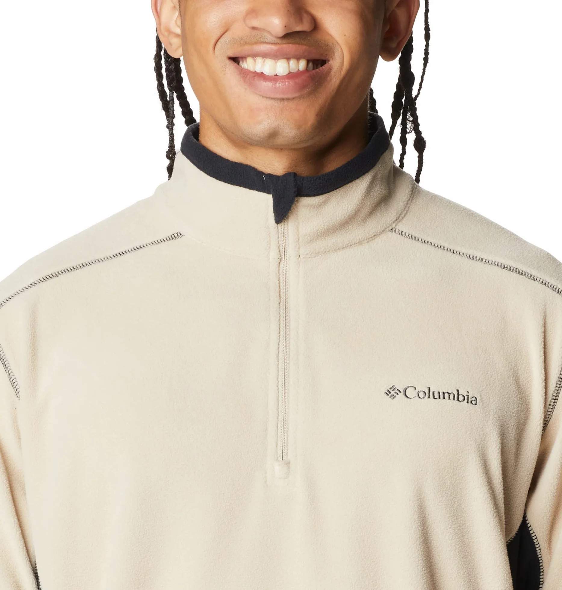 Columbia Klamath Range 2 Half Zip, Bluza Polarowa Mężczyźni, Ancient Fossil/Black, XL