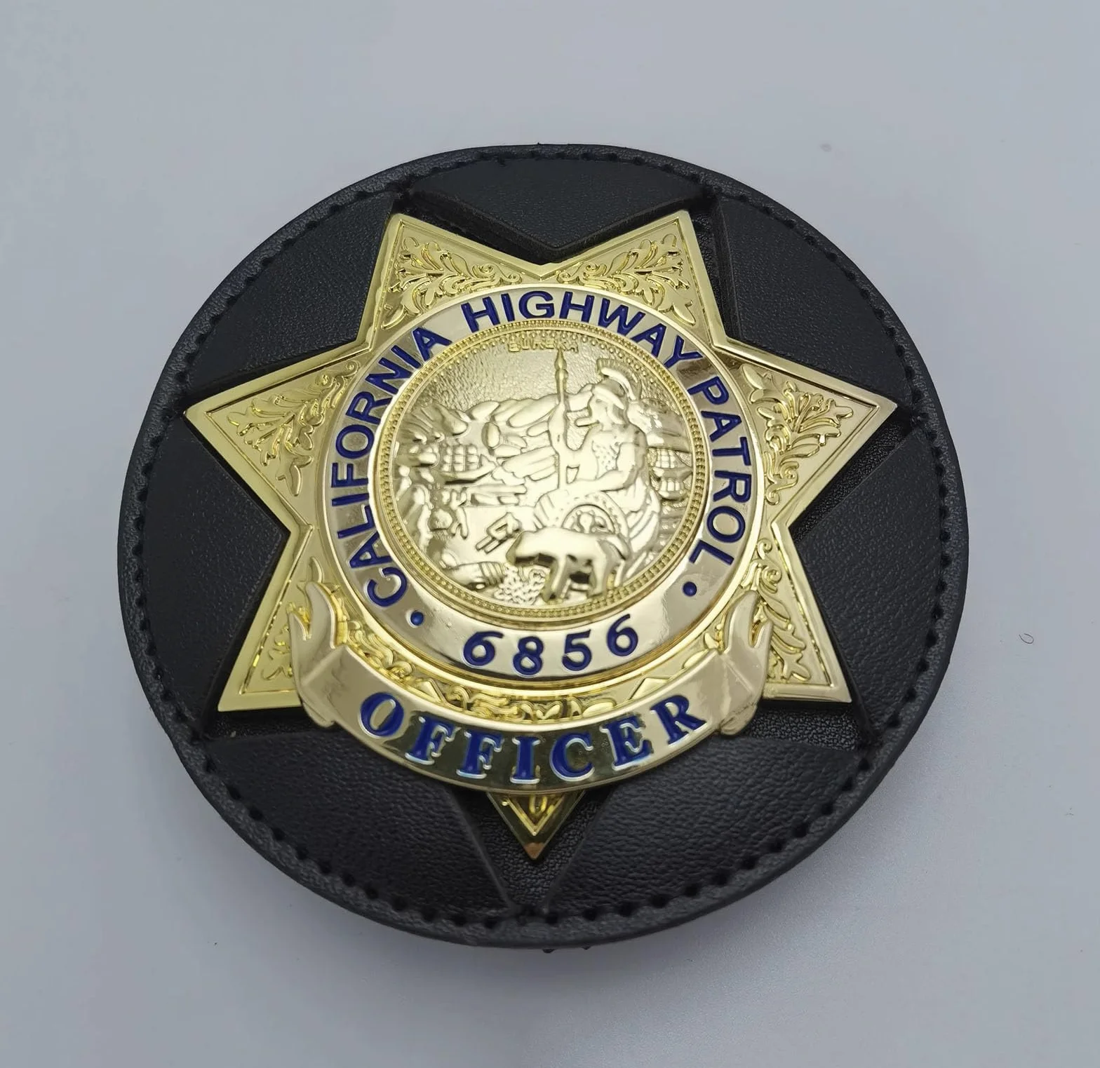 DOGOZ California Highway Patrol 6856 Medal Odznaka skórzane etui