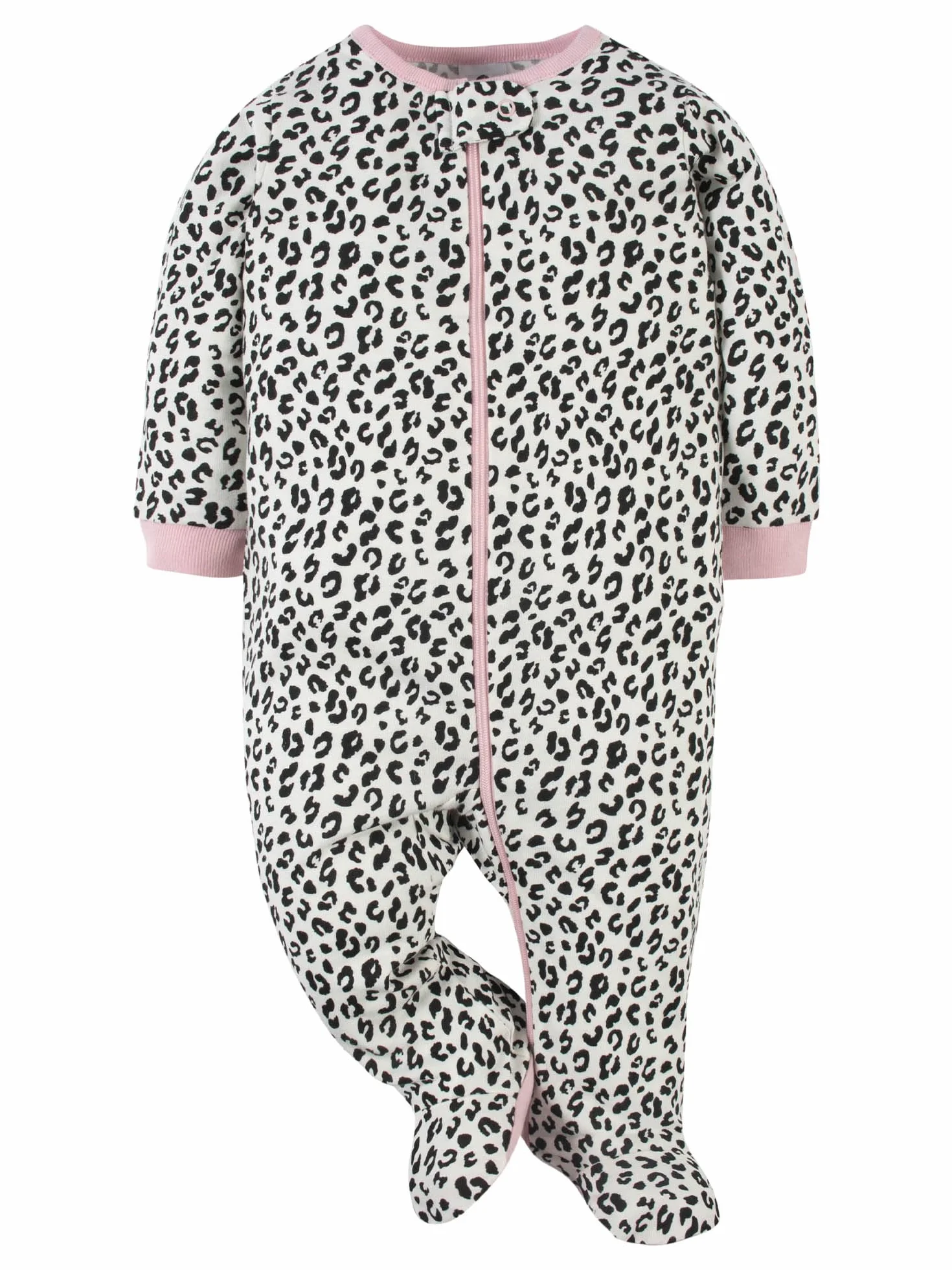 Gerber Sleep 'N Play Śpioszki dziecięce dla dziewczynek ze stópkami, 4-pak