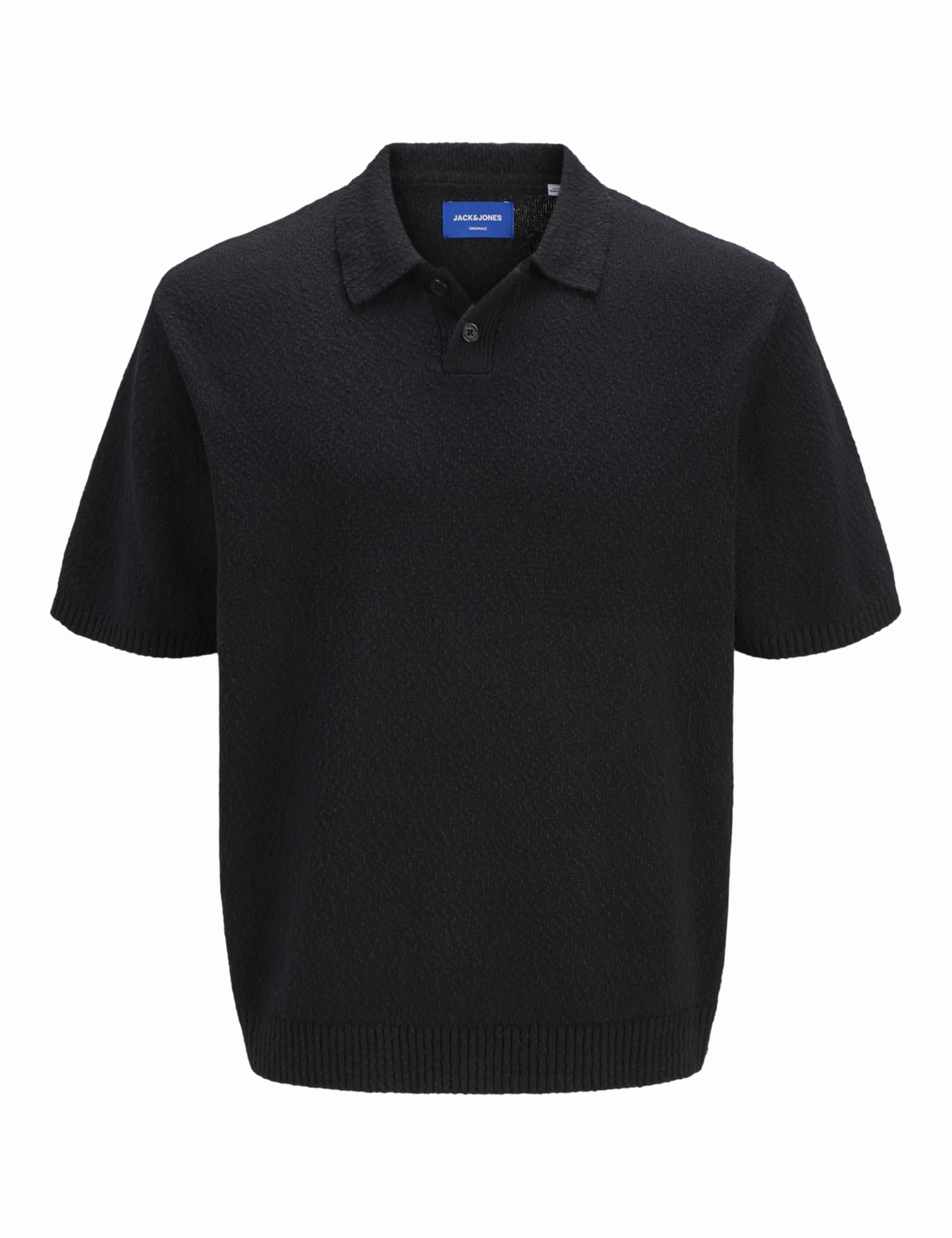 Jack & Jones Jorparos Knit Ss Polo czarny M
