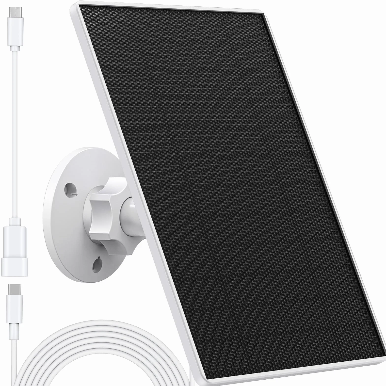 Panel słoneczny do kamery Eufy, panel słoneczny 6 W, do Eufy E, 2C/2C Pro, 2/2Pro, E20/E40, Solo, SoloCam Spotlight, wodoodporna ładowarka do panelu słonecznego USB-C IP65 do Eufy ze złączem micro USB
