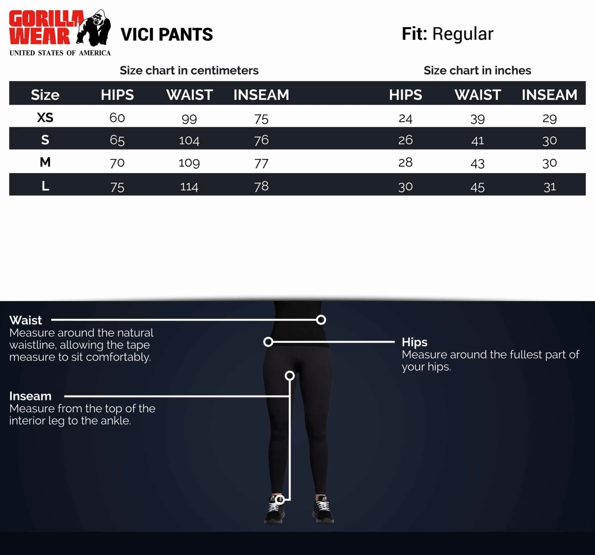 Gorilla Wear Spodnie Vici - Legginsy Kobiety