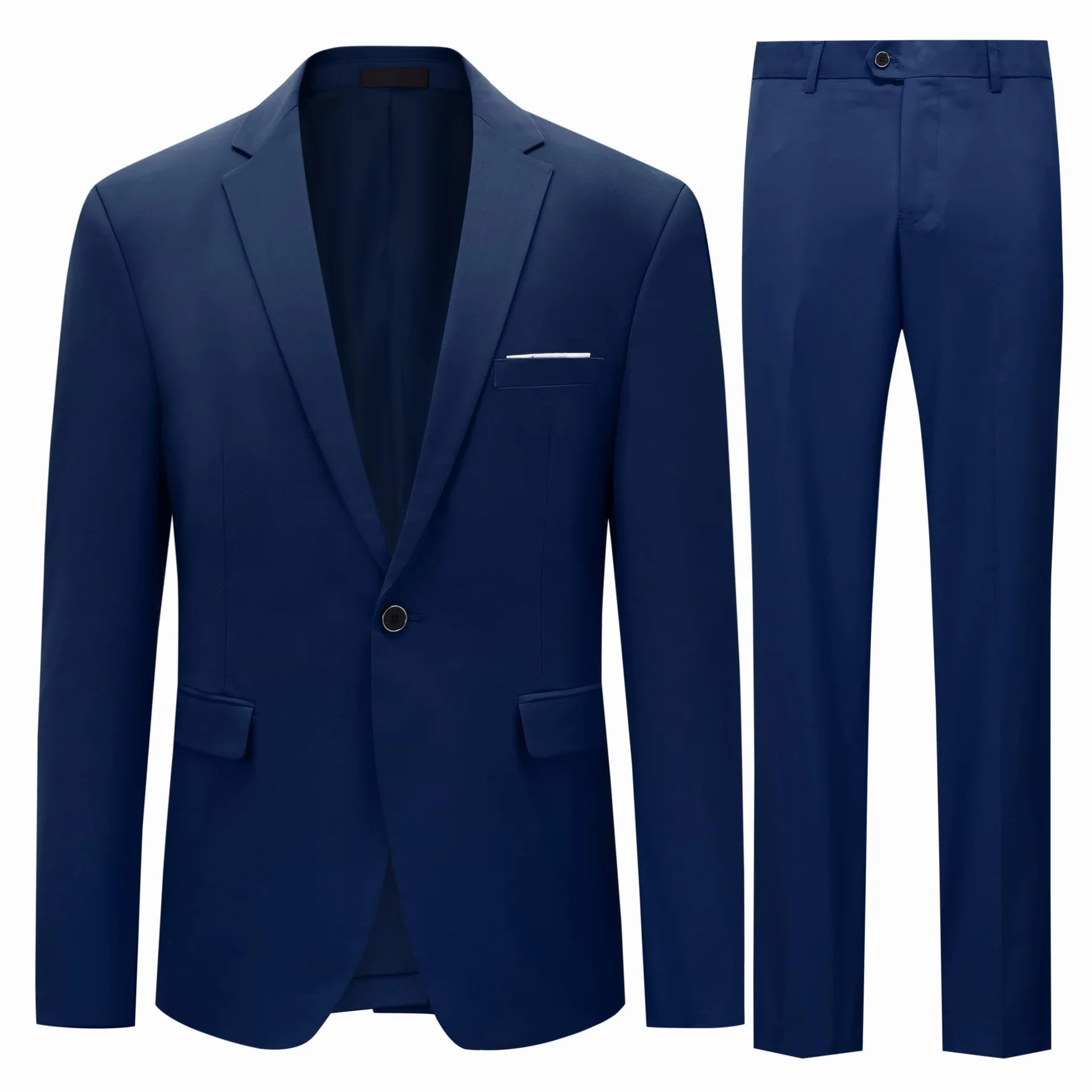 Allthemen garnitur męski, krój slim fit, 2-częściowy garnitur biznesowy, marynarka, spodnie