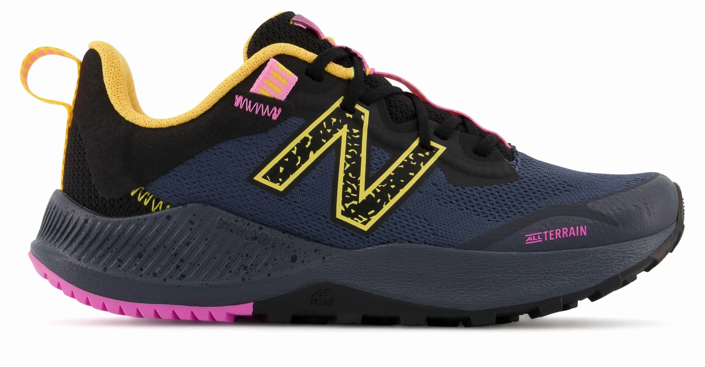 New Balance DynaSoft Nitrel V4 Trail Running Shoe, Thunder/Vibrant Apricot/Eclipse, 7 US Unisex Big Kid