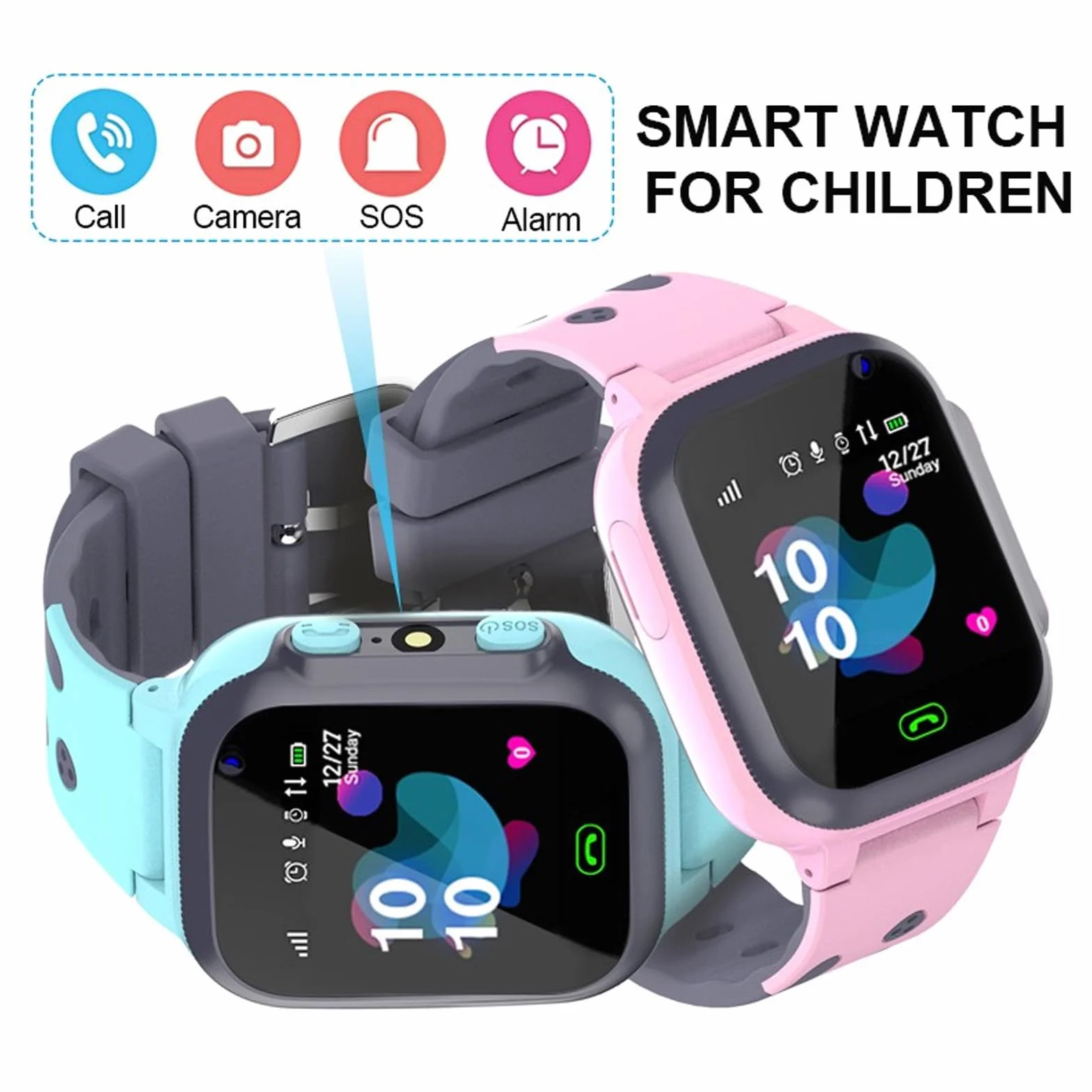 1,44-calowy Smartwatch dla Dzieci, 2-kierunkowe Połączenia Głosowe Inteligentny Zegarek dla Dzieci z Pozycjonowaniem LBS w Czasie Rzeczywistym, Ekran Dotykowy, IP65, Tryb Klasowy