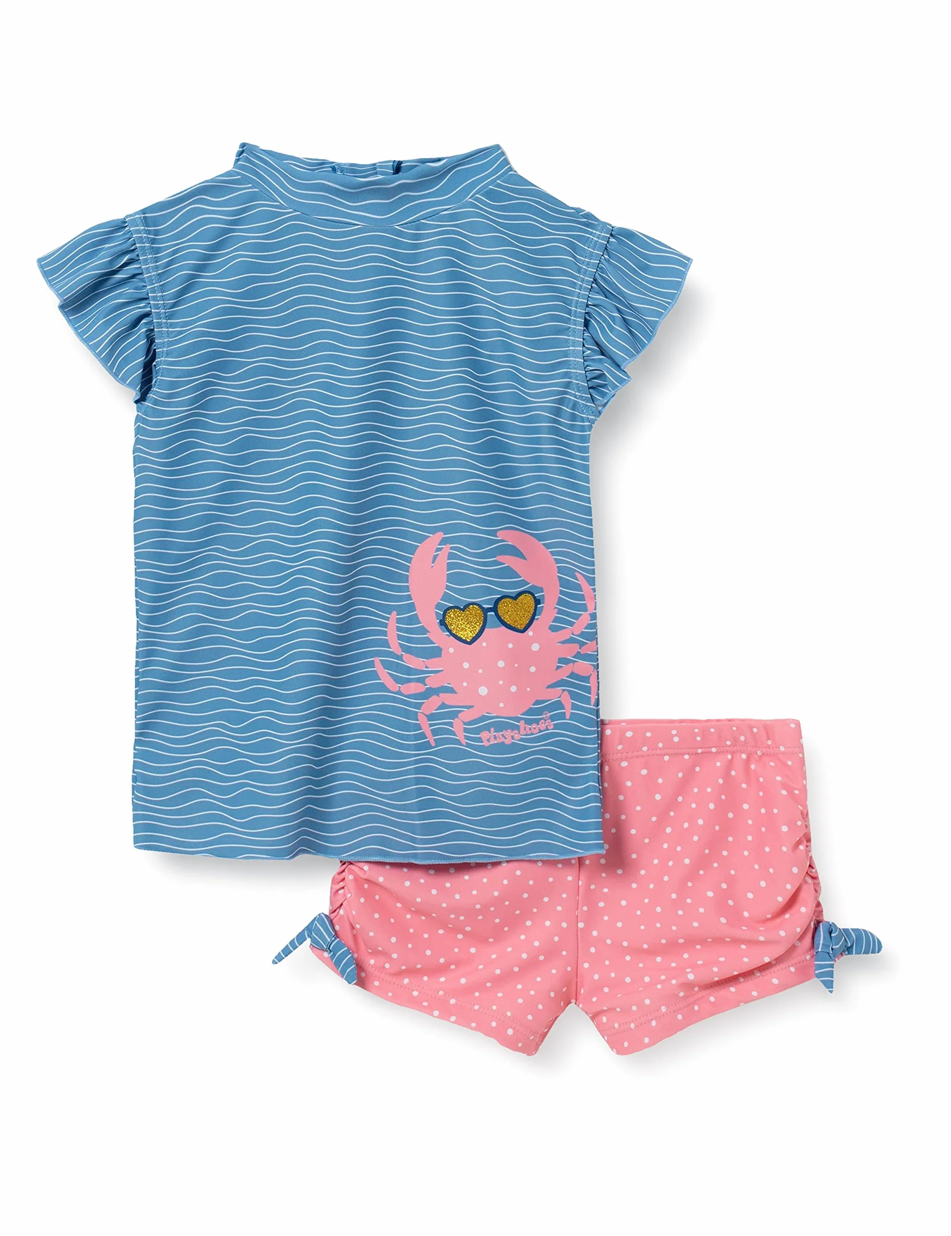 Playshoes Podstawowy zestaw koszul Schwimm dziewczyny niebieski różowy 110-116