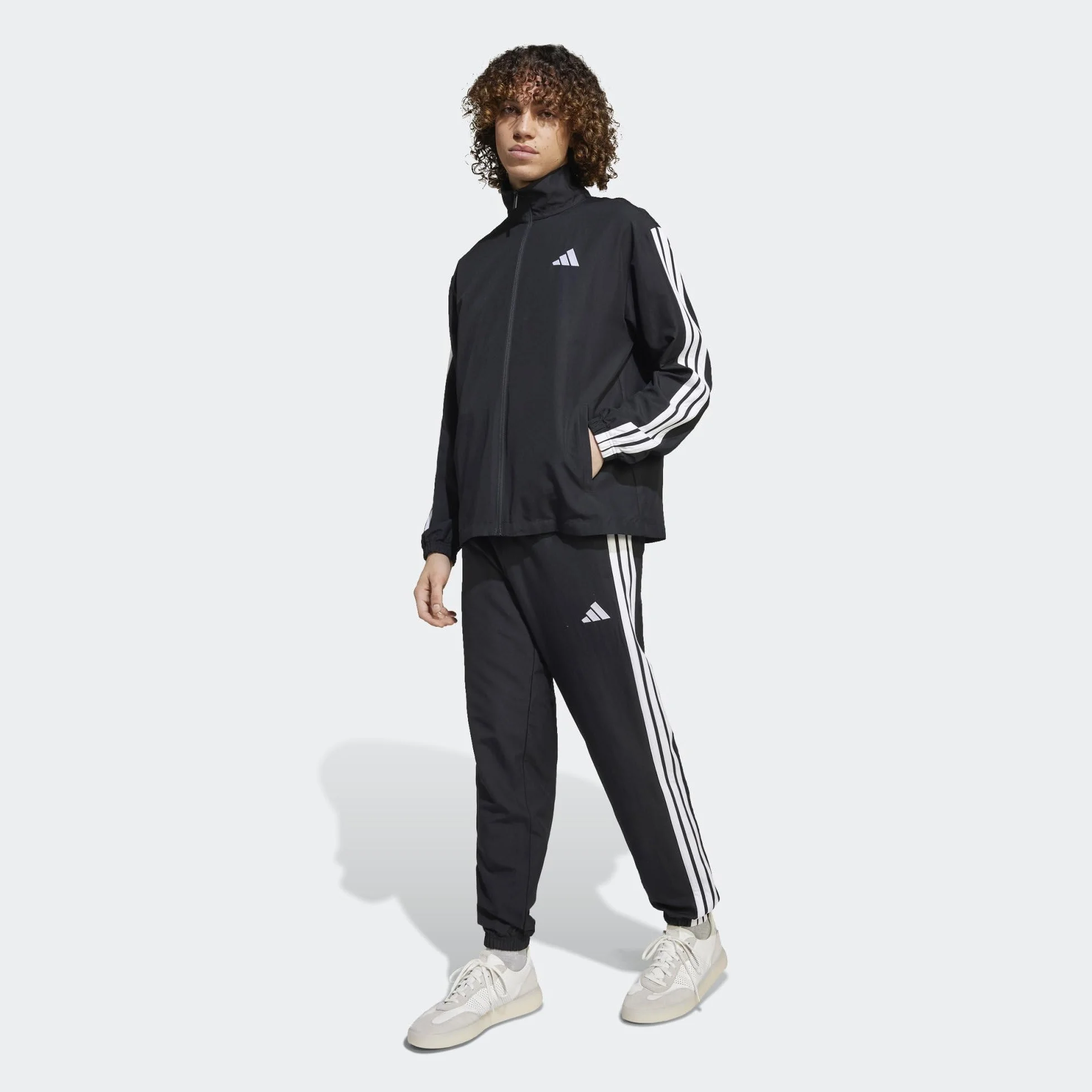 Adidas 3 Stripes Woven Tracksuit Men Czarny L