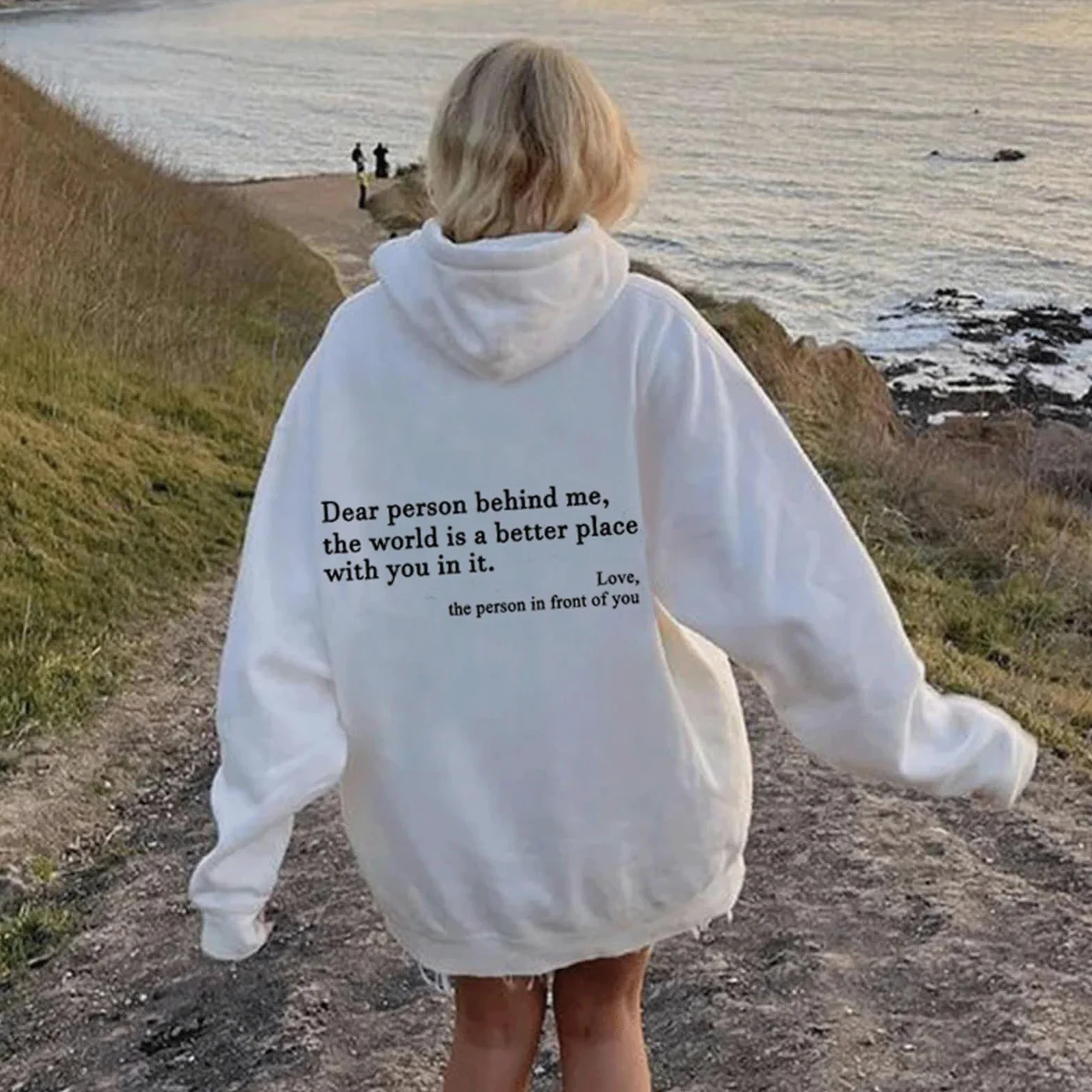Bluza z kapturem, 'Dear Person Behind Me' bluza z kapturem, You Are Enough bluza z kapturem damskie