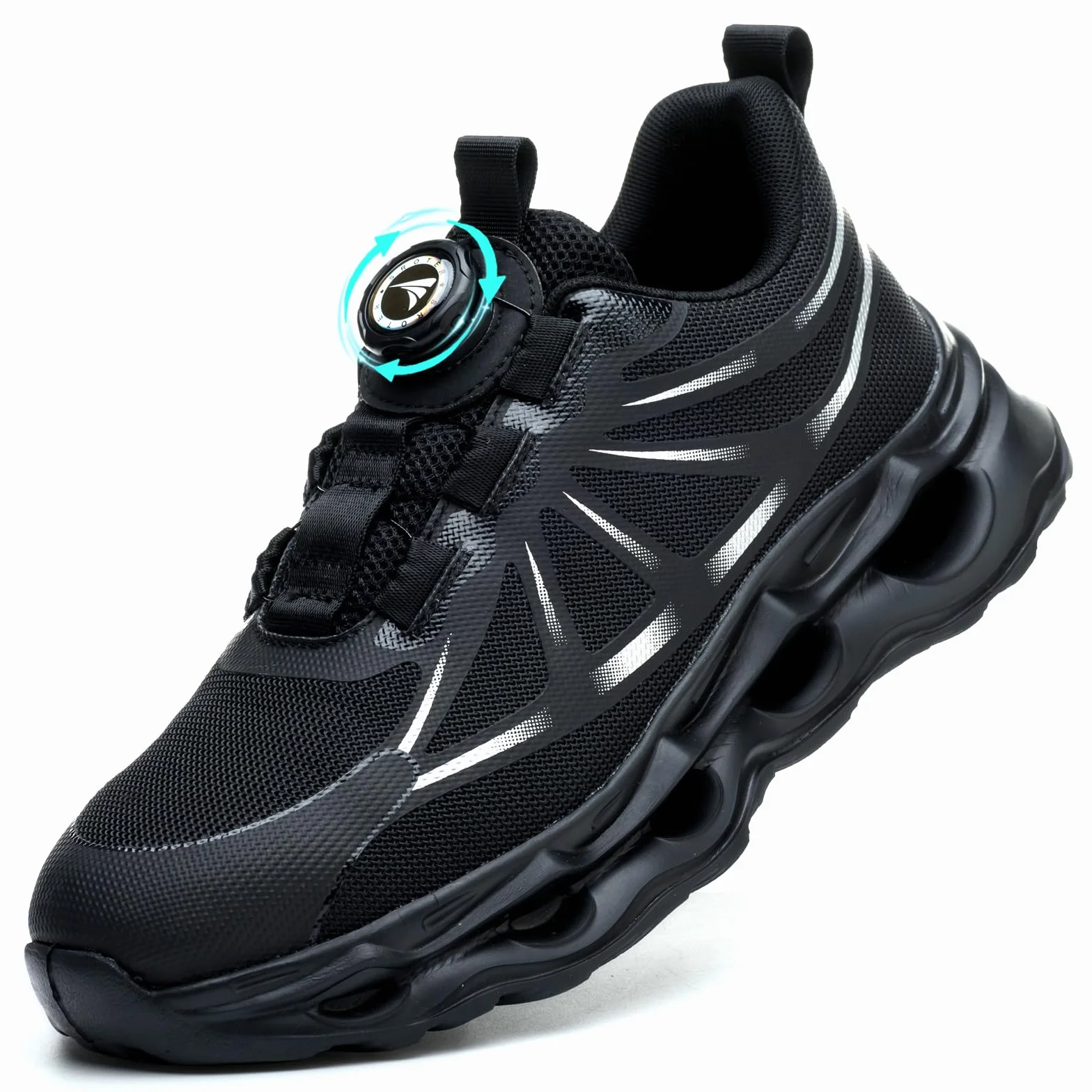 RASEARY Buty ochronne dla mężczyzn i kobiet antypoślizgowe lekkie buty robocze buty budowlane ze stalowym noskiem buty ochronne