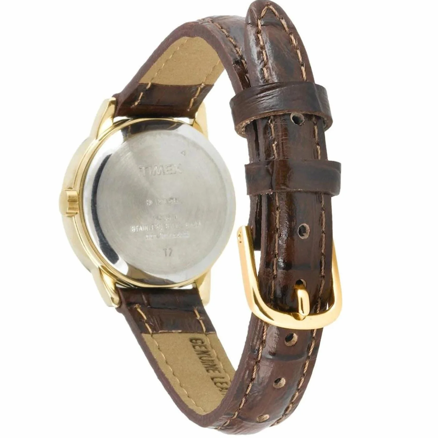 Timex Easy Reader damski 25 mm brązowy skórzany pasek zegarek