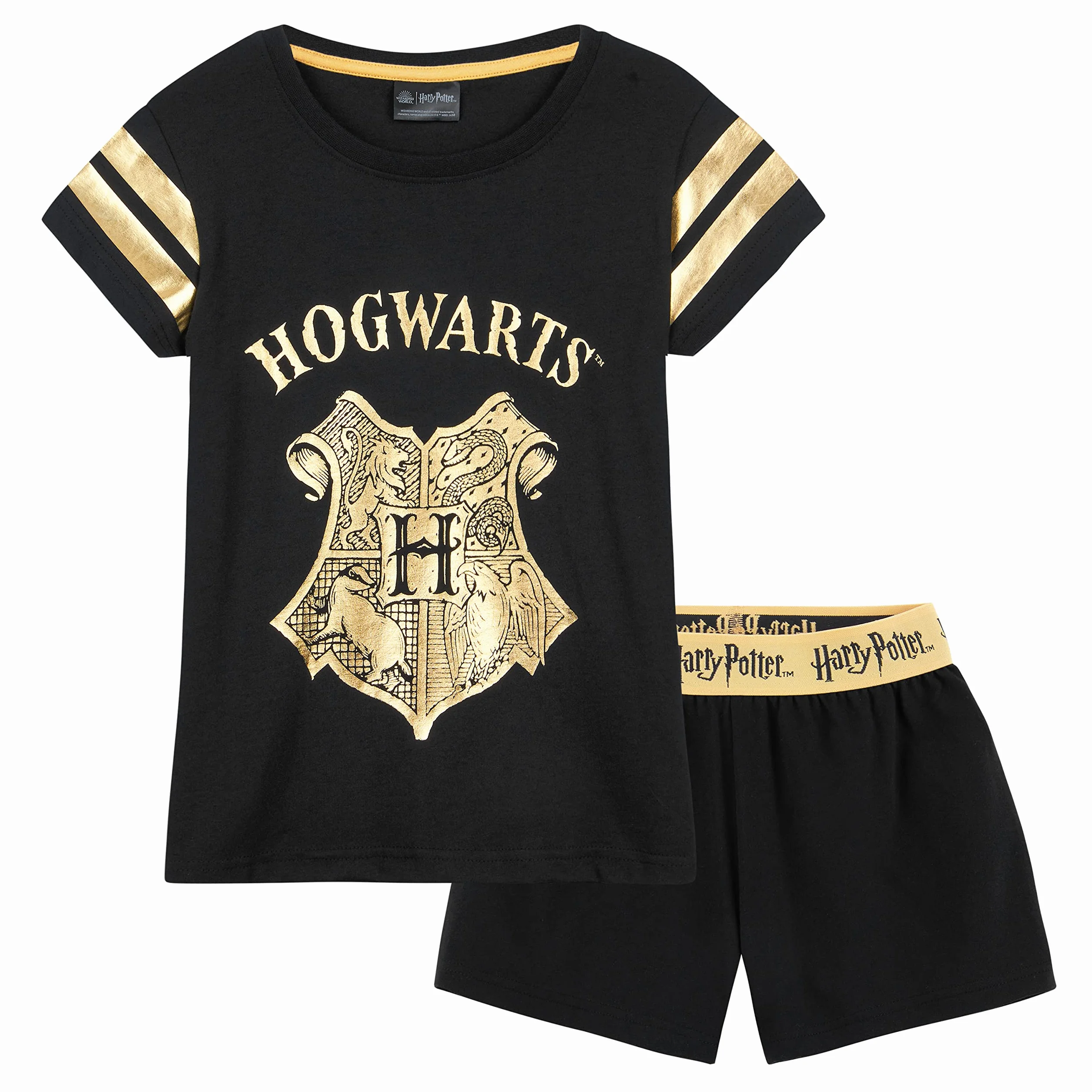 Harry Potter Piżama dla Dziewcząt 2-częściowa Krótka Bielizna Nocna Miękka Oddychająca Wiek 7-14 Lat
