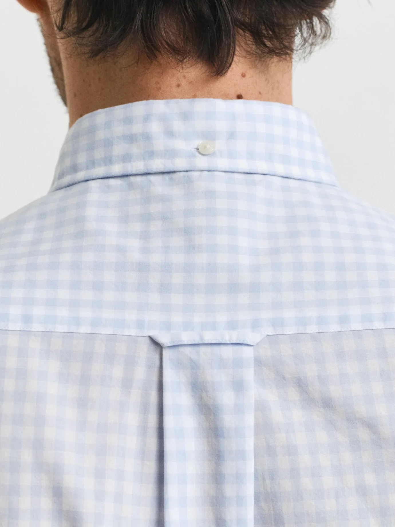 GANT Męska koszulka REG POPLIN Gingham, klasyczna koszula, jasnoniebieska, standardowa, jasnoniebieski, 4XL