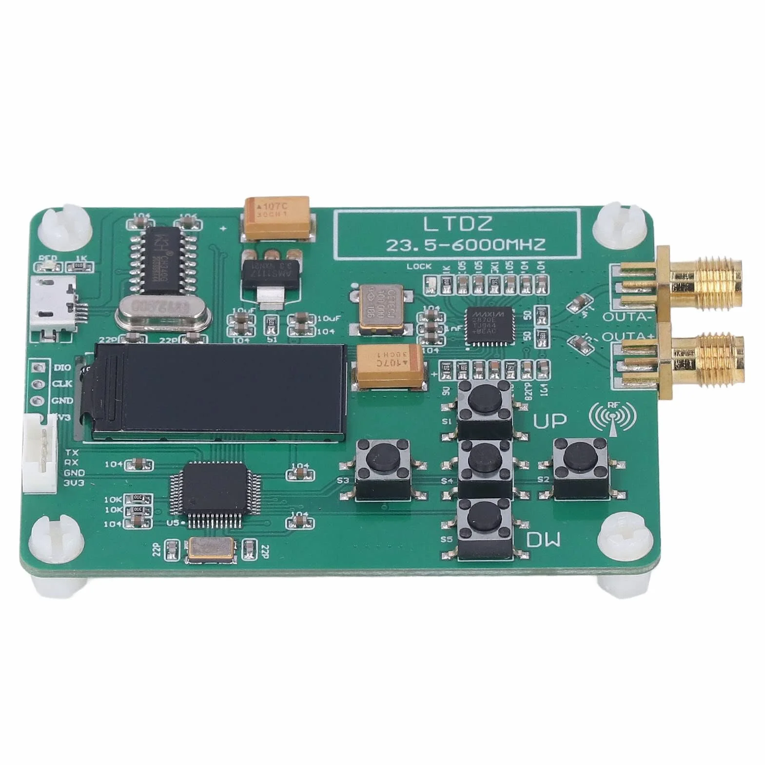 Moduł źródła Sygnału USB moduł Generatora Sygnału 5V Zasilany Sygnałem RF Płyta Generatora 23.5 do 6000MHz