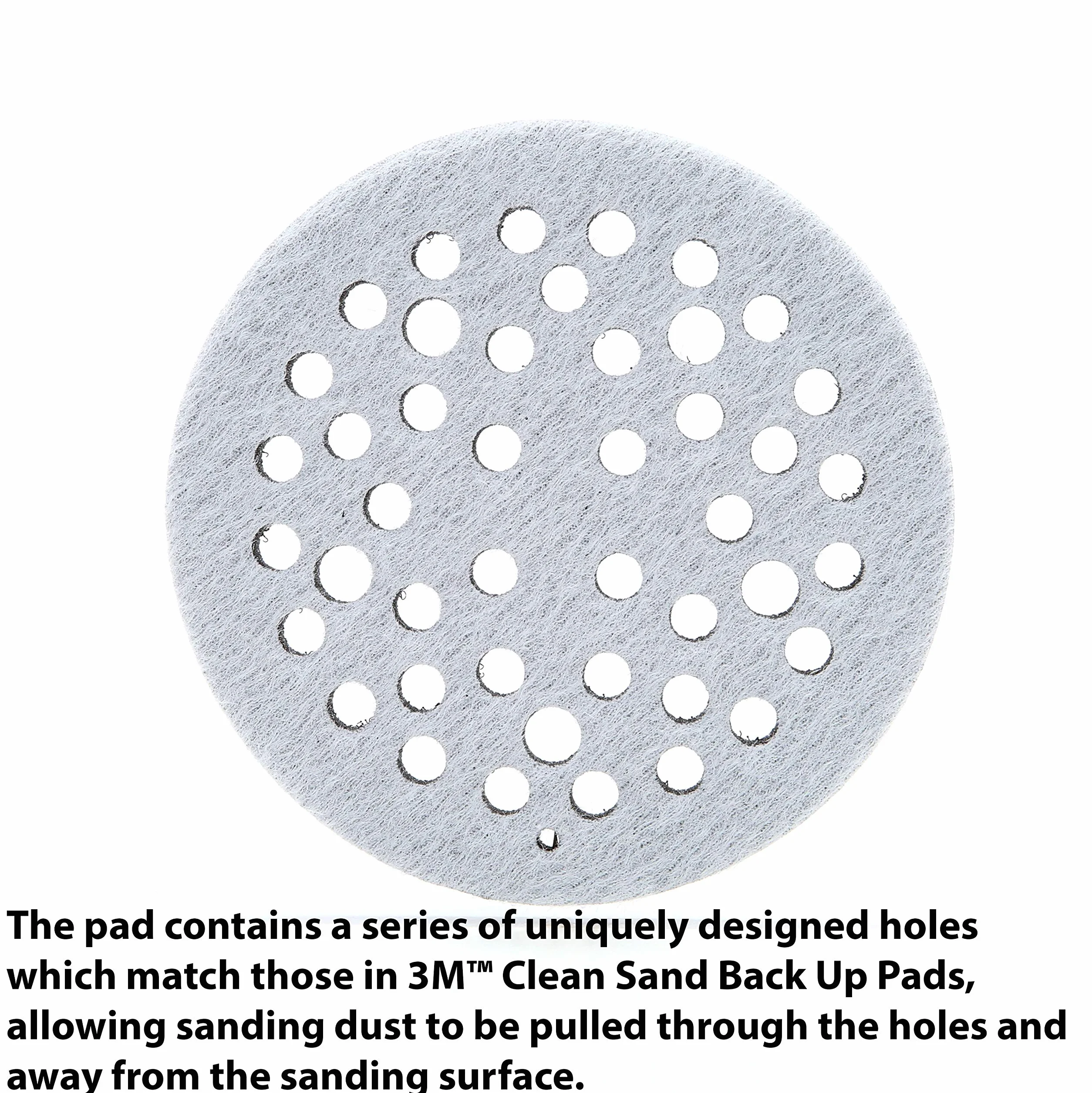 Cubitron 3M Clean Sanding Soft Interface Podkładka tarczowa, 44 otwory - Podkładka do kopii zapasowej do szlifierki próżniowej - mocowanie na haczyk i pętelkę - 12 cm x,5" - 28321 - czarna