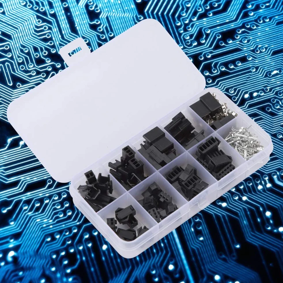 200 Szt. Złącze Wtykowe 2/3/4/5PIN, 22 Awg Jst Sm 5 Pin 2.54mm Sm Terminal Męski Męski żeński Przewód Zworka Złącze Nagłówka Męskiego żeńskie Szpilki Zaciskane Adapter AsortmentConnector Kit
