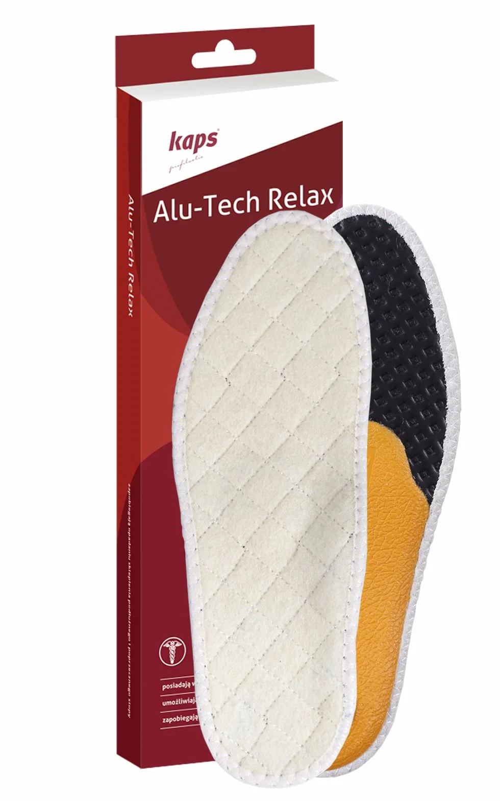 Ortetyczne Zimowe Wkładki Ocieplane do Obuwia na Płaskostopie z Podparciem Sklepienia, Wkładki Ortopedyczne, Kaps Alu Tech Relax (35 EUR / L4 AUS/Kobiety)