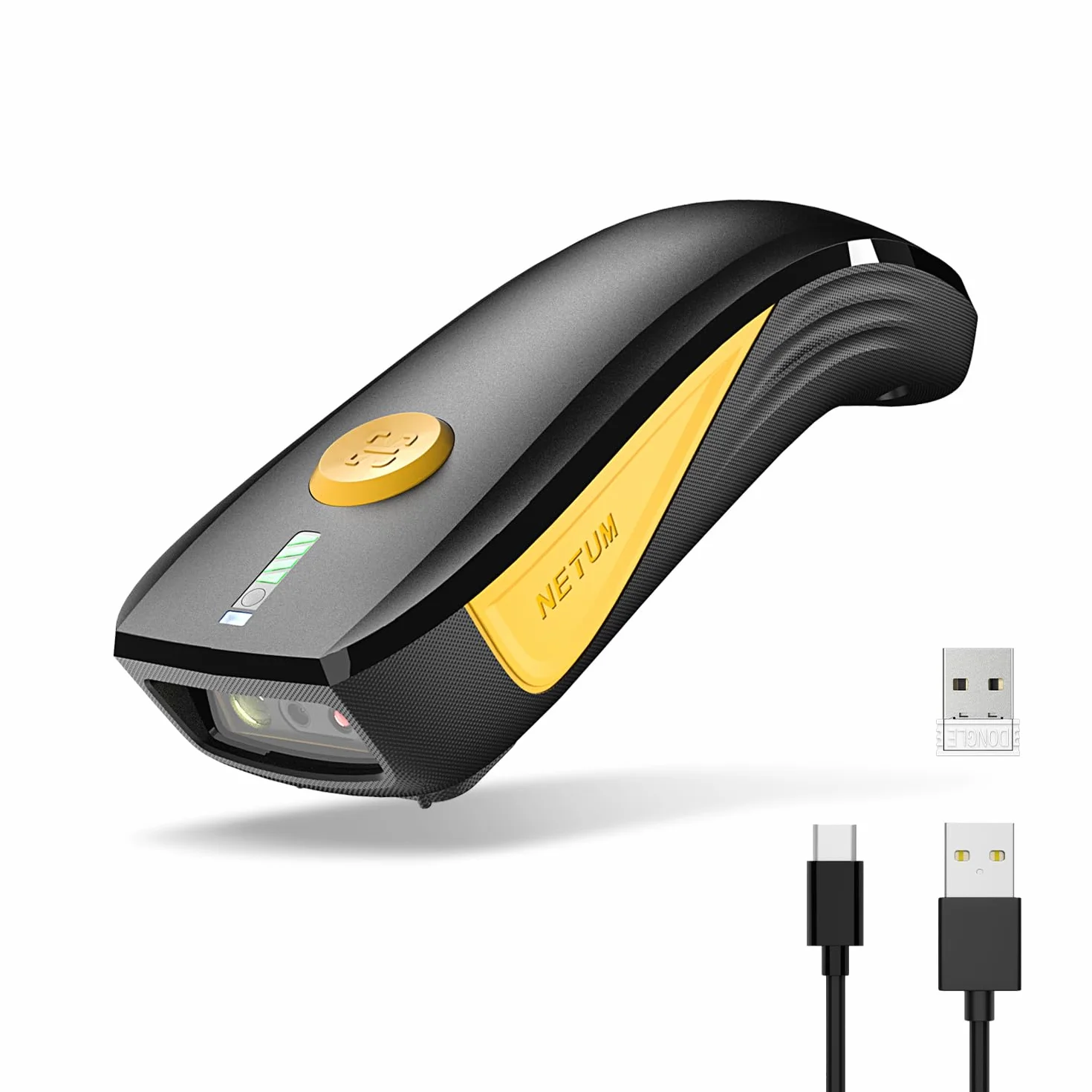 NETUM CS7501 Skaner Kodów QR – Ulepszony Skaner Kodów Kreskowych Bluetooth, Mini Przenośny Czytnik Kodów Kreskowych 1D i 2D do Zarządzania Zapasami, Bezprzewodowy Skaner Obrazów do Tabletów, Systemów