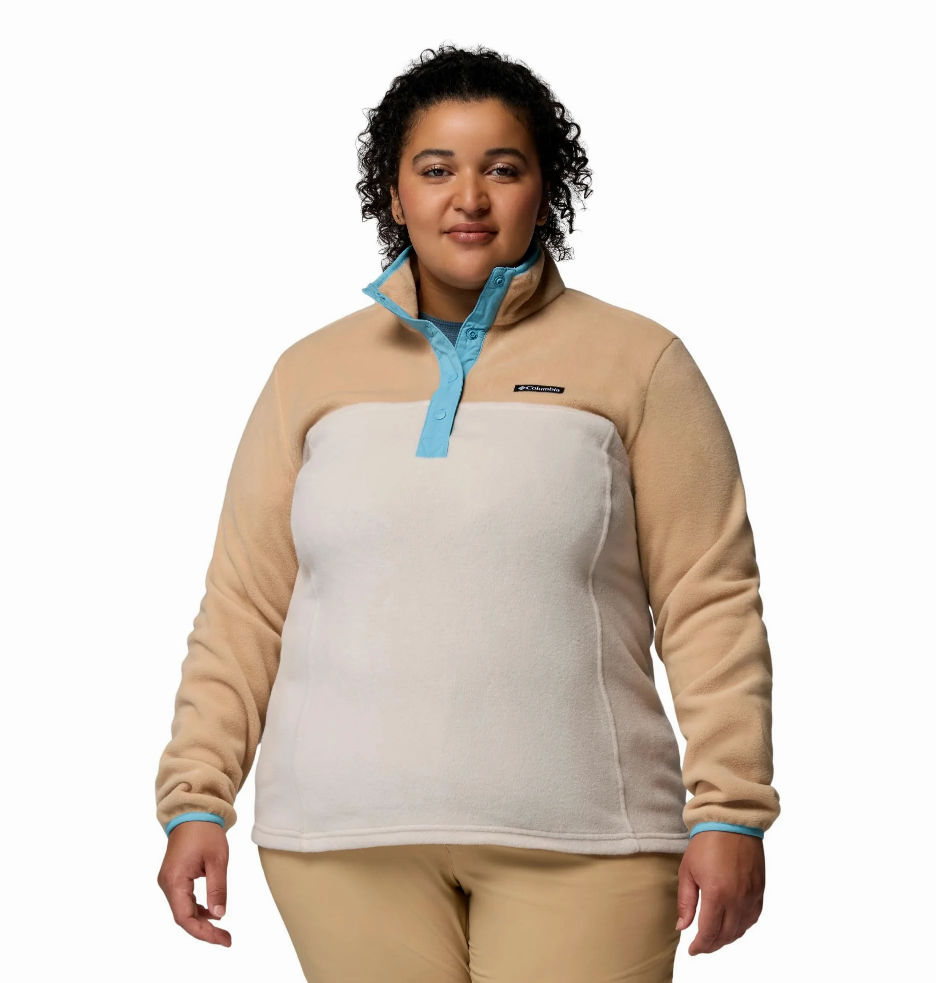 Columbia Damska bluza polarowa Benton Springs Pull Demi Bouton-Pression, Ciemny kamień/kajak/niebieski vintage, 1X