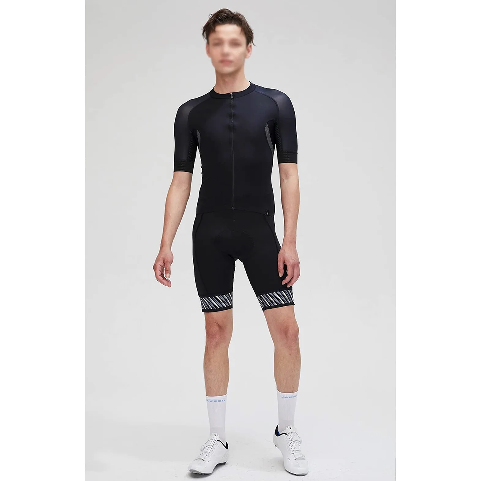 Męska odzież kolarska Męska Jazda na rowerze Jersey Wiosna Lato Rower Krótki Rękaw Oddychający Siatki Szybka Koszula Męskie koszulki kolarskie(Zwart,M)