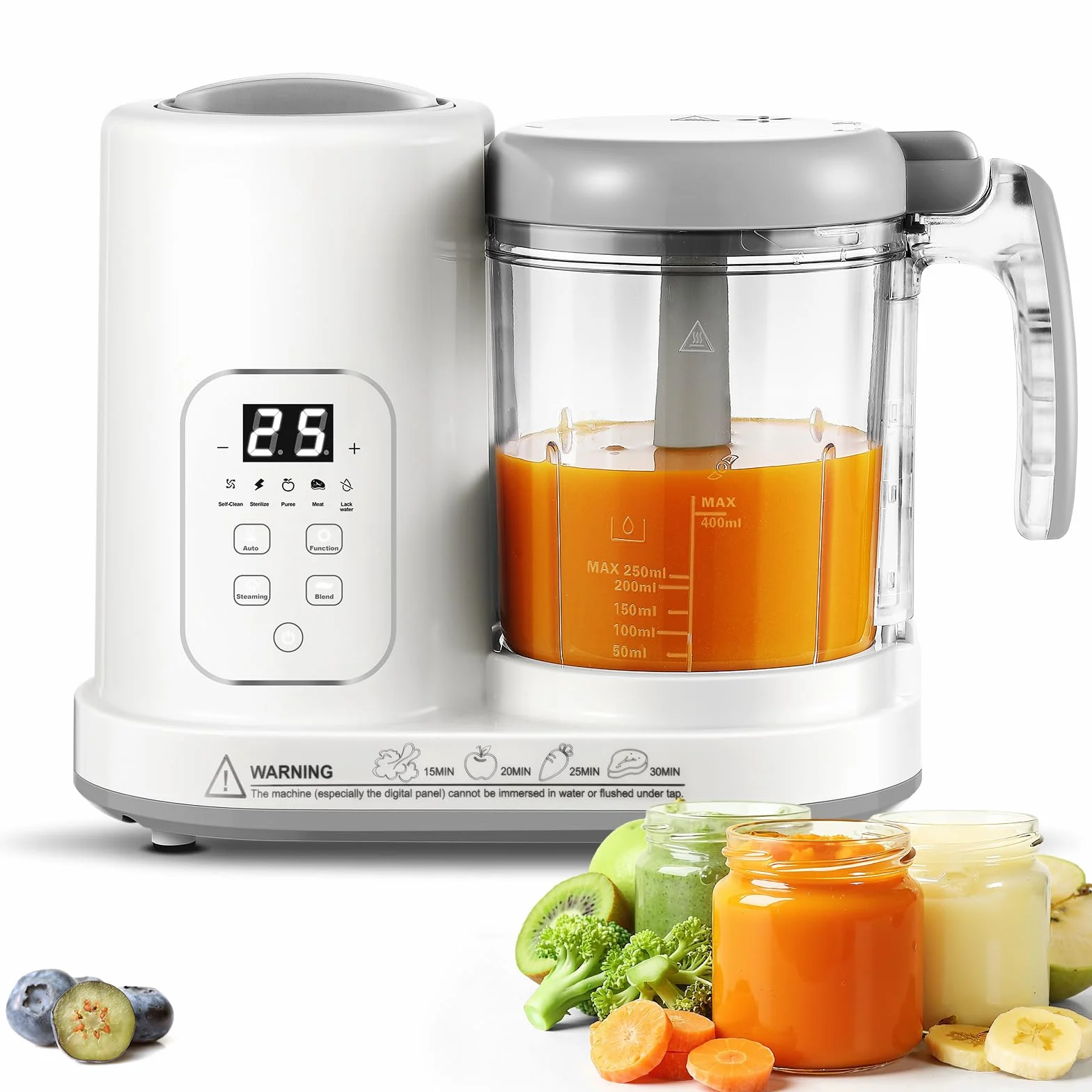TopStrong Baby Food Maker urządzenie do przygotowywania posiłków dla niemowląt, parowar, miksowanie, rozmrażanie i podgrzewanie, wielofunkcyjny zaparzacz dla niemowląt z funkcją samoczyszczenia, robot