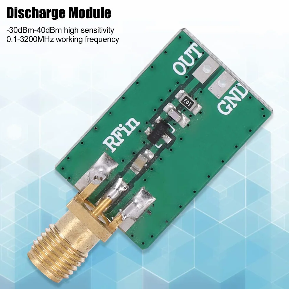 Moduł Detektora RF, moduł Detektora RF, Miernik Mocy RF Logarytmiczny Detektor Testujący AM 0,1-3200 MHz Wysoka czułość, Logarytmiczny