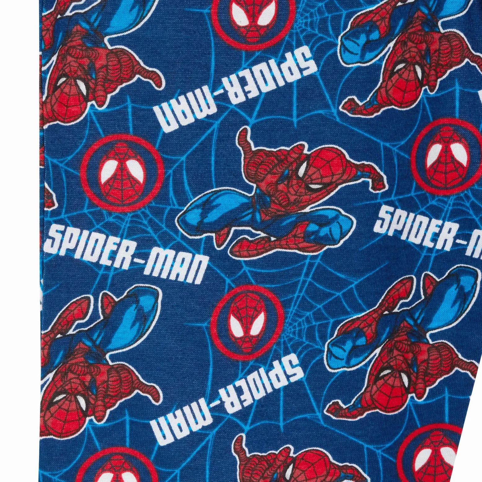 MARVEL Chłopięcy Spiderman piżama dzieci Avengers zestaw piżam na całej długości T-shirt + mankiety spodnie wypoczynkowe