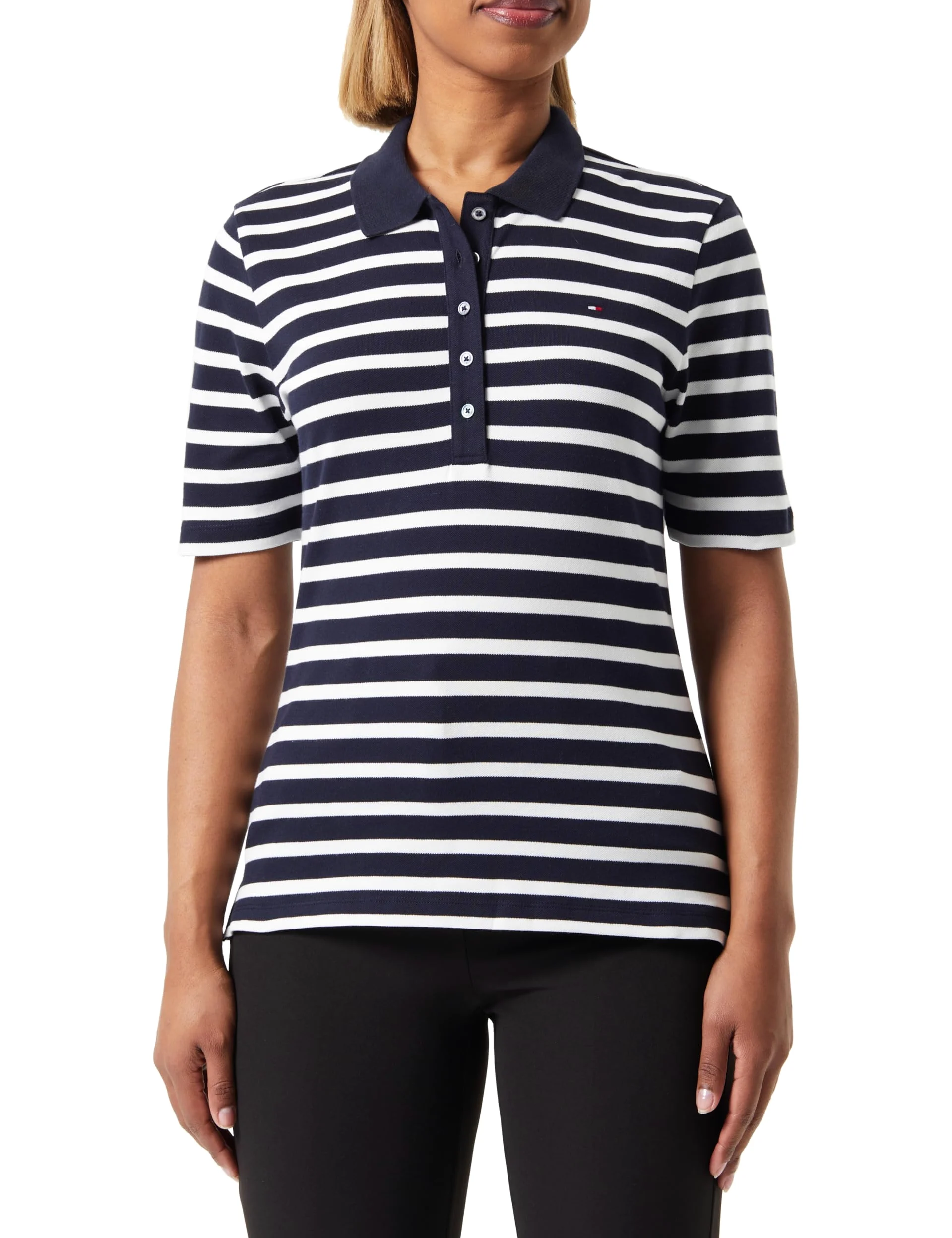 Tommy Hilfiger Polo S/S Kobiety 1985 Regular Pique Stripe Polo Ss
