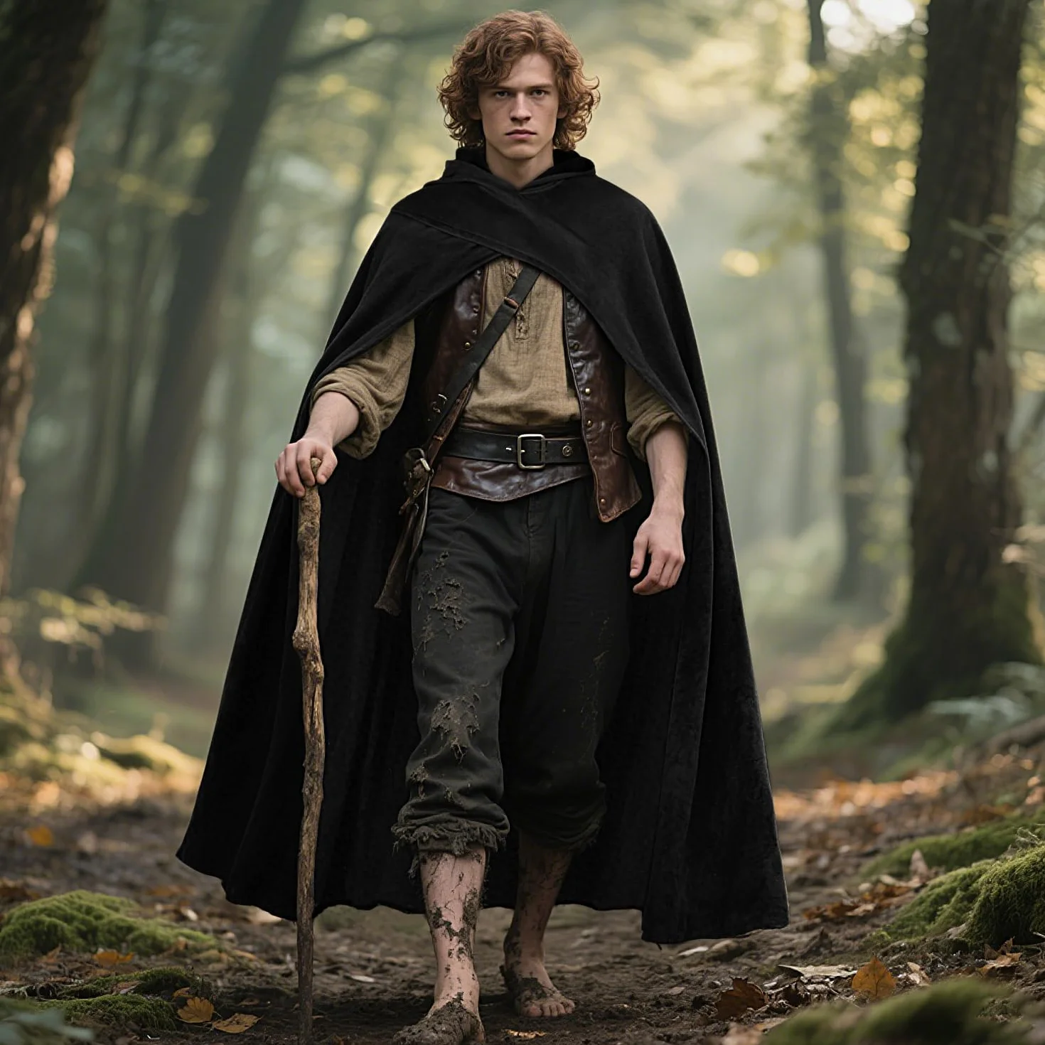 keland Średniowieczna peleryna z kapturem, renesansowa peleryna z kapturem, kostium Hobbit