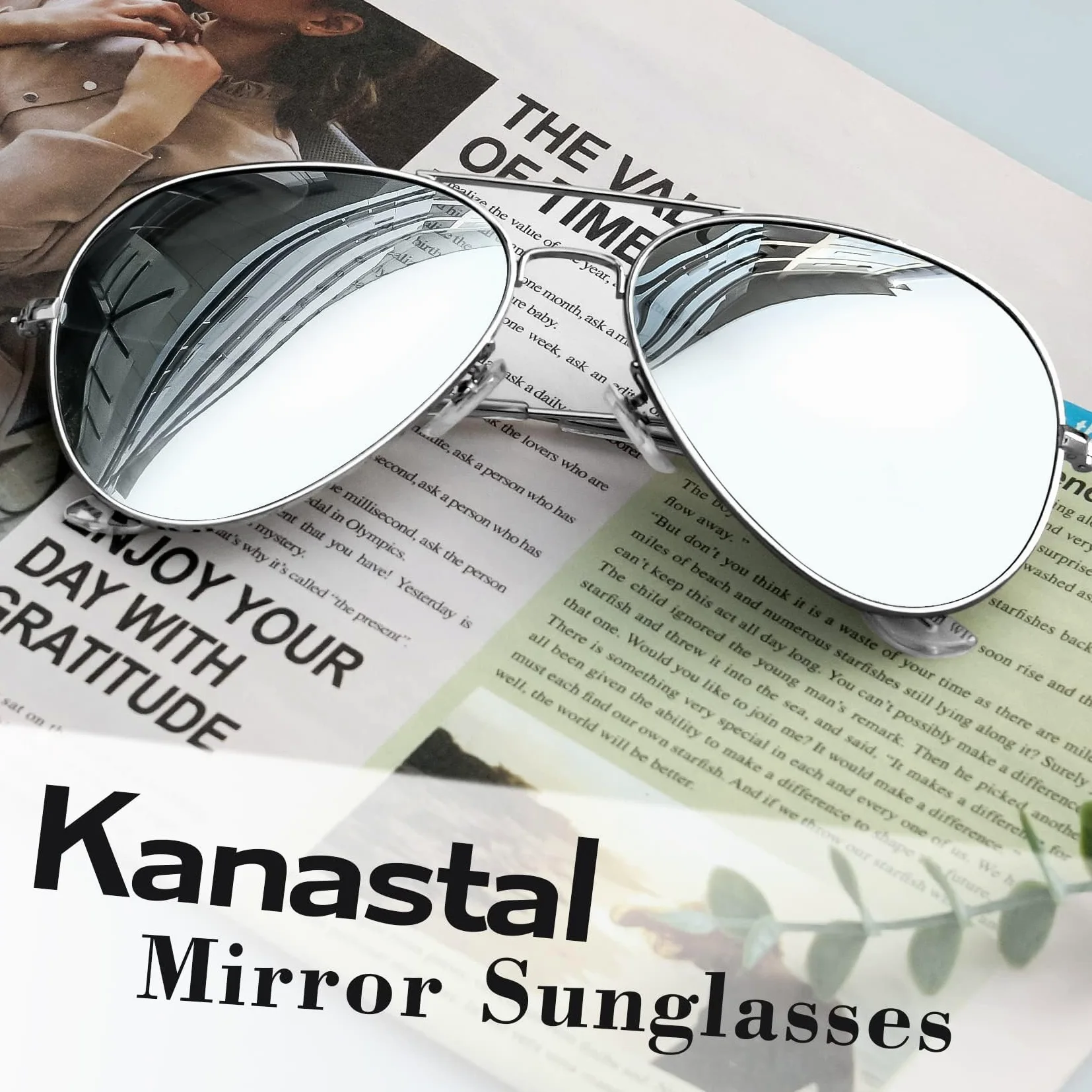 KANASTAL Okulary Przeciwsłoneczne Fly Męskie Spolaryzowane, Vintage Duże Lekkie Metalowe Oprawki, 2 Opakowania Okulary Przeciwsłoneczne Damskie Jako Golf Wędkarstwo Outdoor